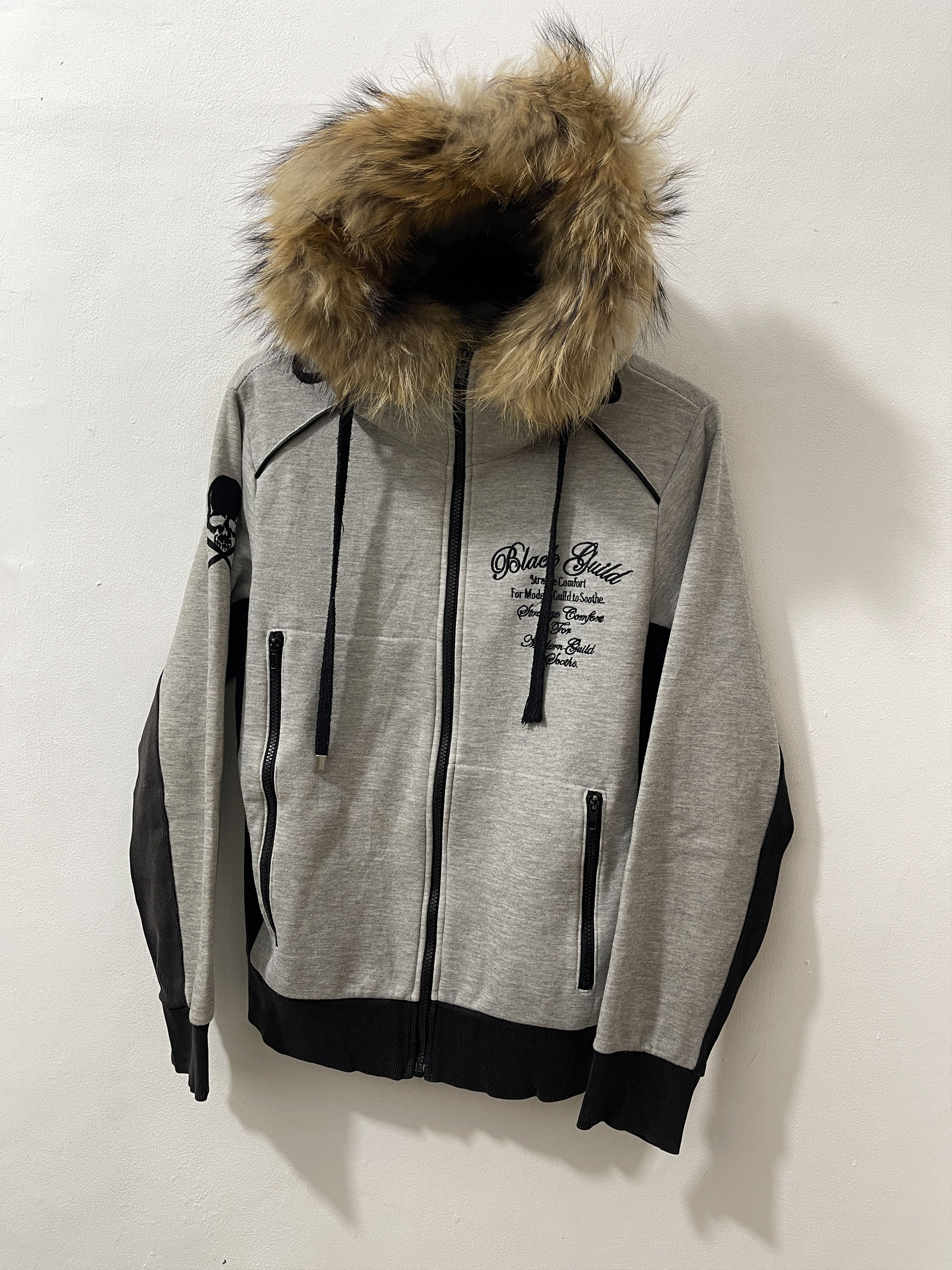 Japanese Brand 2000s R2 Rider Japan Archive Fur Skull Vkei Style Hoodie Size US L / EU 52-54 / 3 - 2 Thumbnail
