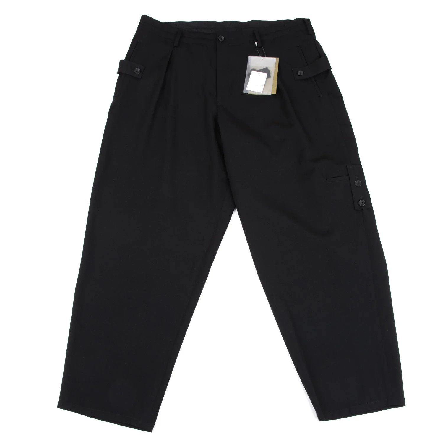 Yohji Yamamoto Wool Gabardine Strap Pants