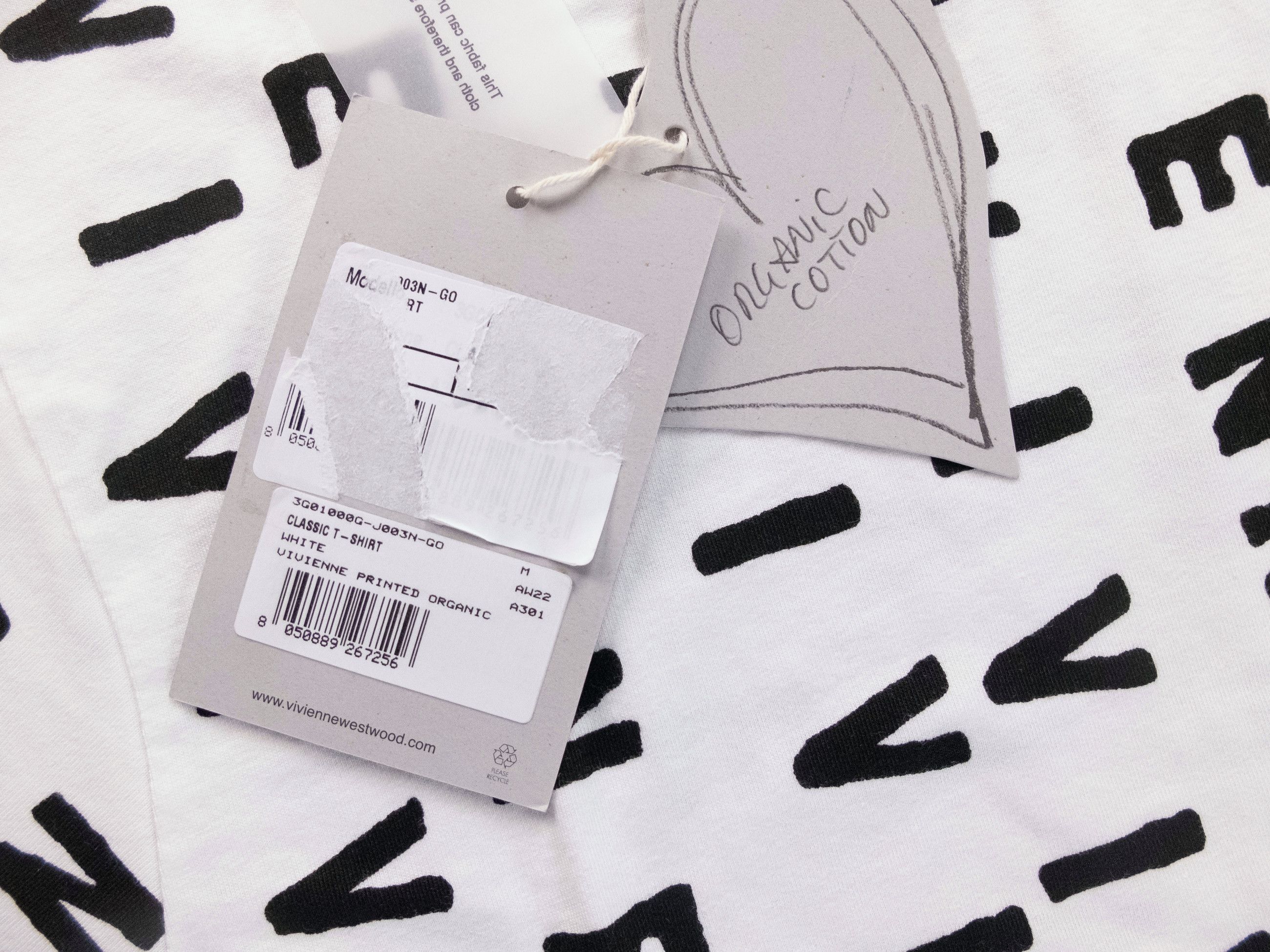 Vivienne Westwood VIVIENNE WESTWOOD white classic letter logo print t-shirt Size US M / EU 48-50 / 2 - 6 Thumbnail