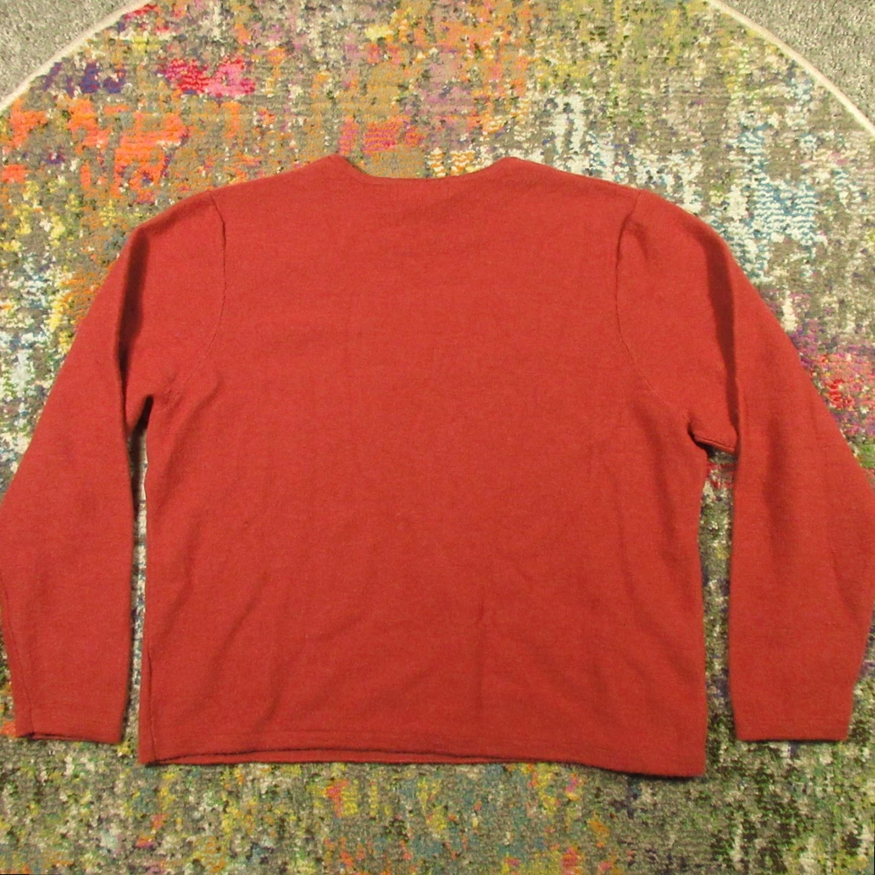 Eddie Bauer Eddie Bauer Merino Wool Sweater Womens Large Clay Red Crew Neck Pullover Size L / US 10 / IT 46 - 2 Thumbnail