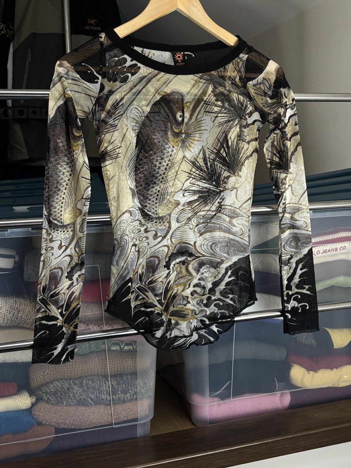 Jean Paul Gaultier Jean Paul Gaultier Archival Koi Fish Mesh Top 90s Rare Size S / US 4 / IT 40 - 2 Thumbnail