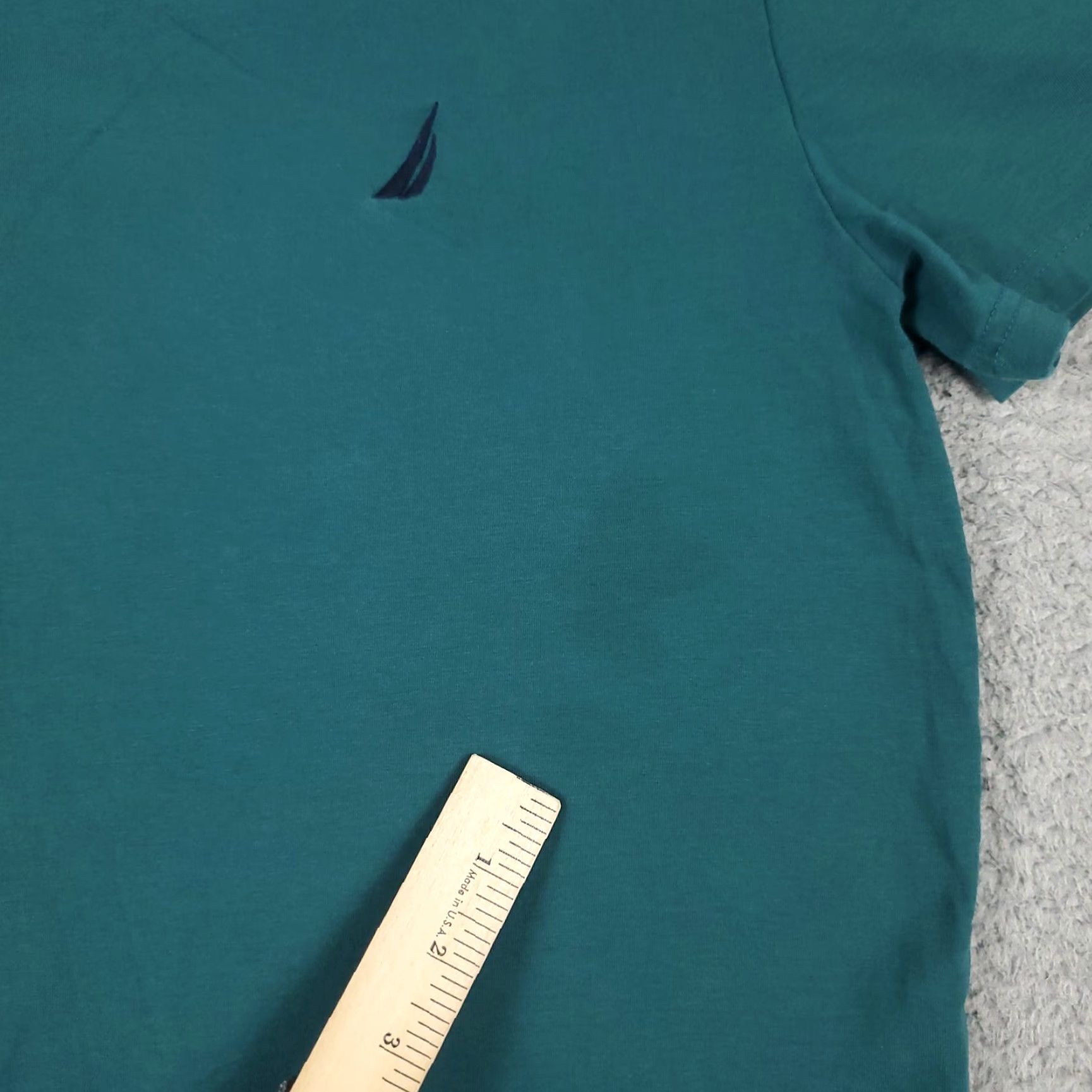 Nautica Nautica T-Shirt Mens Large Teal Casual Short Sleeve Crew Neck Blue Sports Classic Size US L / EU 52-54 / 3 - 4 Thumbnail