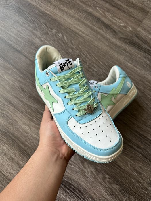 Bape BAPESTA PASTEL BLUE GREEN A Bathing Ape Bape Star Sneakers | Grailed