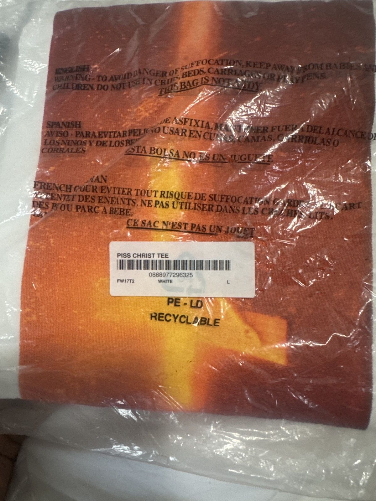 Supreme Piss Christ Tee Size US L / EU 52-54 / 3 - 1 Thumbnail