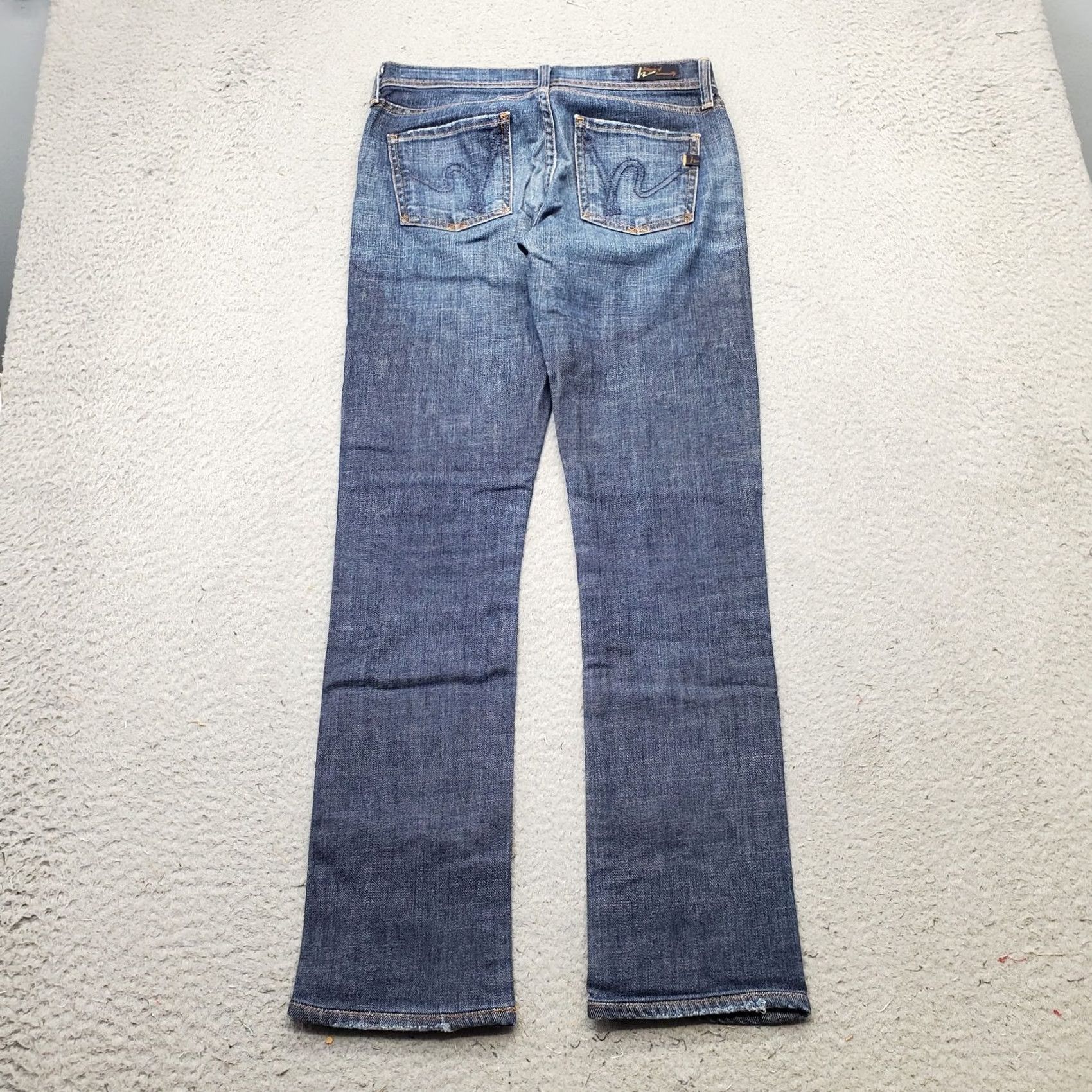 Citizens Of Humanity Citizens of Humanity Elson Jeans Womens 24 Blue Stretch High Rise Straight Leg Jeans Size 42" / US 20 - 2 Thumbnail
