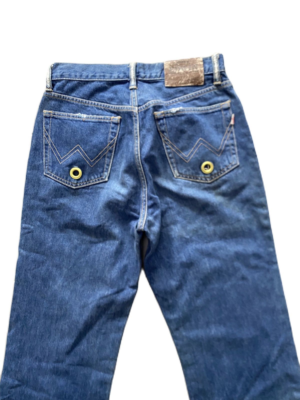 Edwin × Japanese Brand × Junya Watanabe VINTAGE EDWIN DISTRESS DENIM RIPPED DESIGN ROPE LEG RARE Size US 29 - 7 Thumbnail
