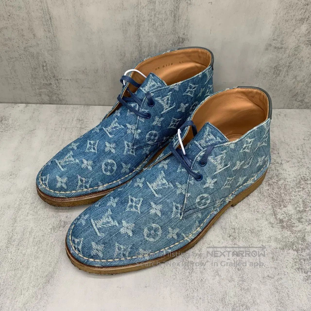 Louis Vuitton Louis Vuitton Blue Denim Monogram Short Boots. Size US 5.5 / IT 35.5 - 1 Thumbnail