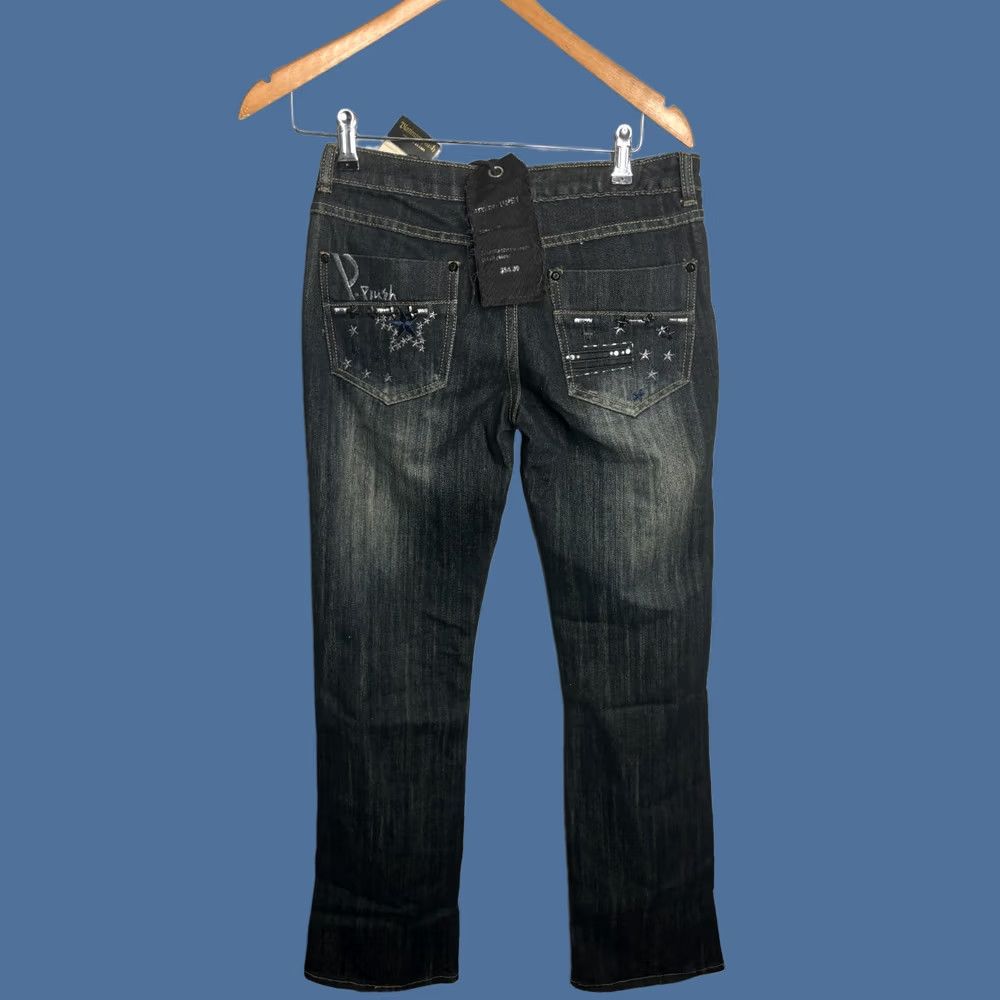 Vintage Platinum Plush Jeans Bootcut Stars Black 7 Women Regular 28 Inseam 33 Denim Cotton/Spandex Polyester NWT NWT bootscut jeans Size 28" / US 6 / IT 42 - 1 Thumbnail
