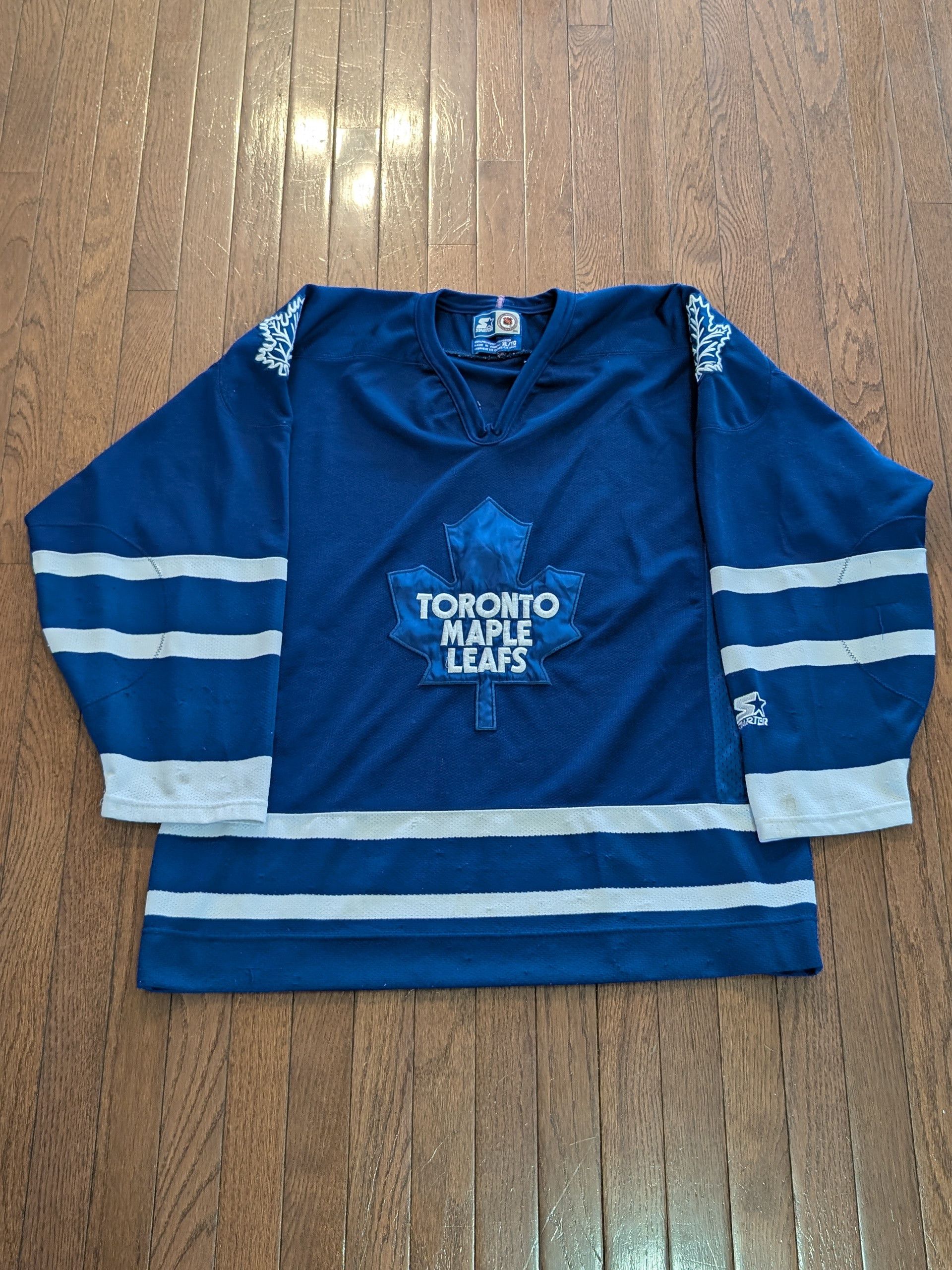 Starter 90's Toronto Maple Leafs Blue Starter Jersey - Size XL Size US XL / EU 56 / 4 - 1 Thumbnail
