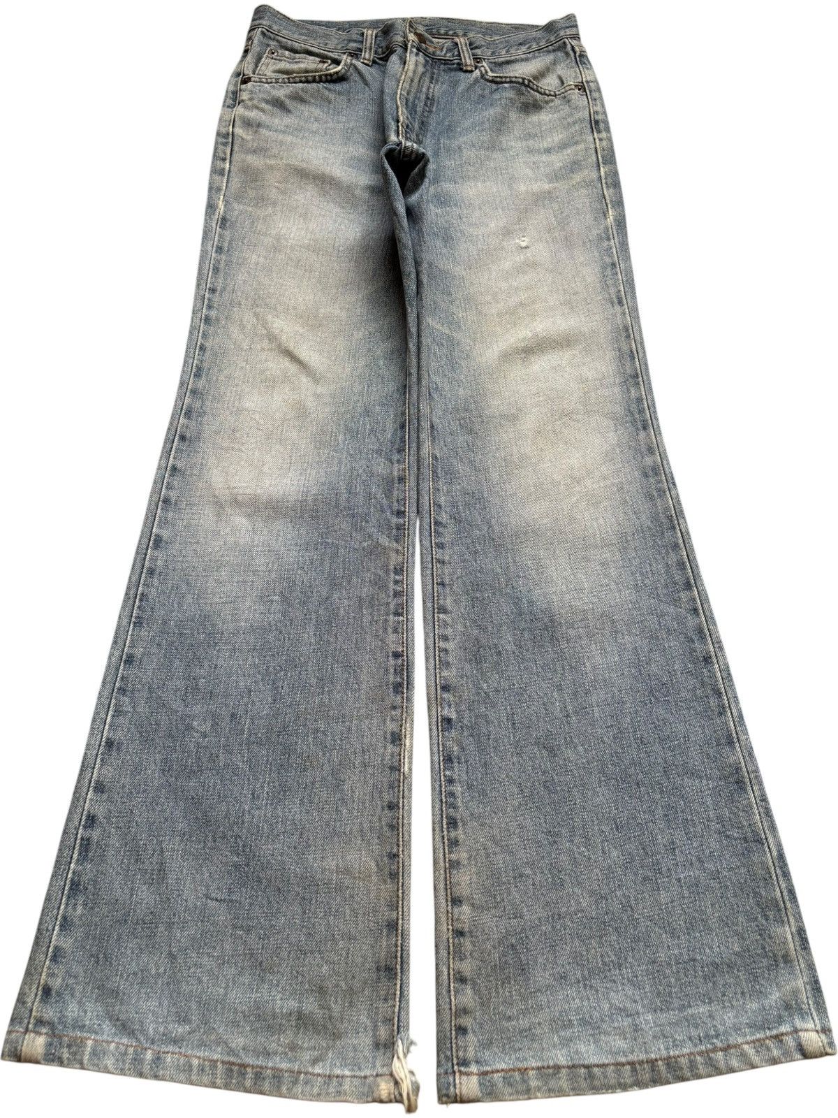 Edwin × Japanese Brand Vintage Japanese Edwin Mud Wash Distressed Flare Jeans Size US 29 - 1 Thumbnail