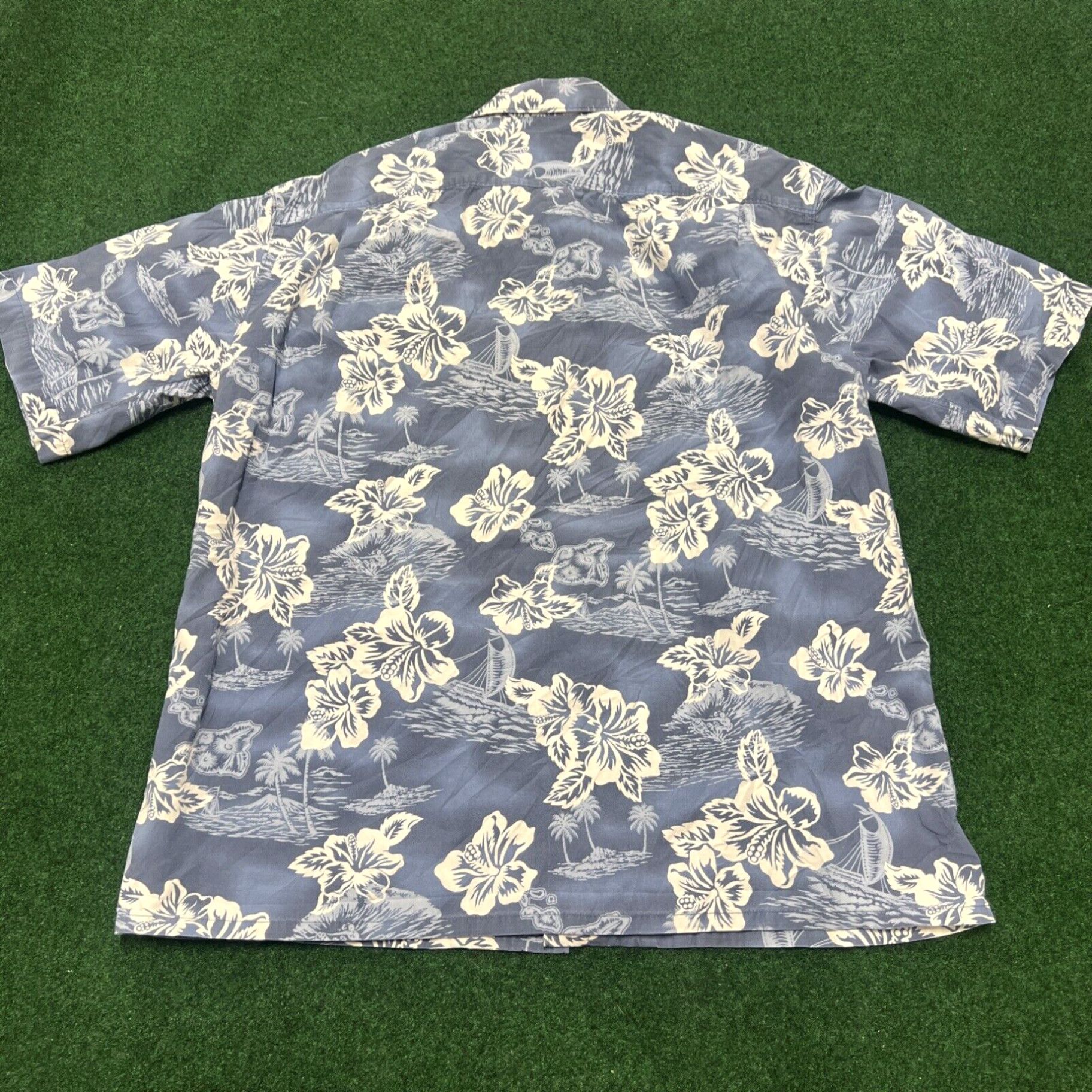 Hilo Hattie Vintage Rare Hilo Hattie Hawaiian Mens Shirt Size Large Blue Floral Paradise Size US L / EU 52-54 / 3 - 8 Thumbnail