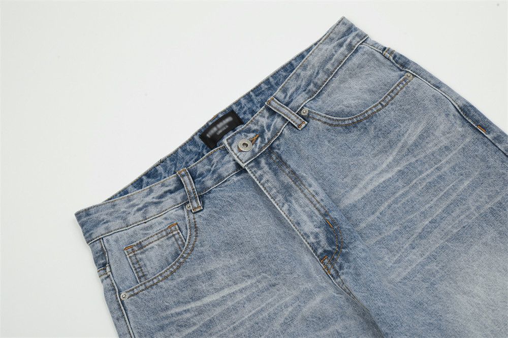 Japanese Brand Washed distressed loose American retro street style jeans Size US 32 / EU 48 - 4 Thumbnail
