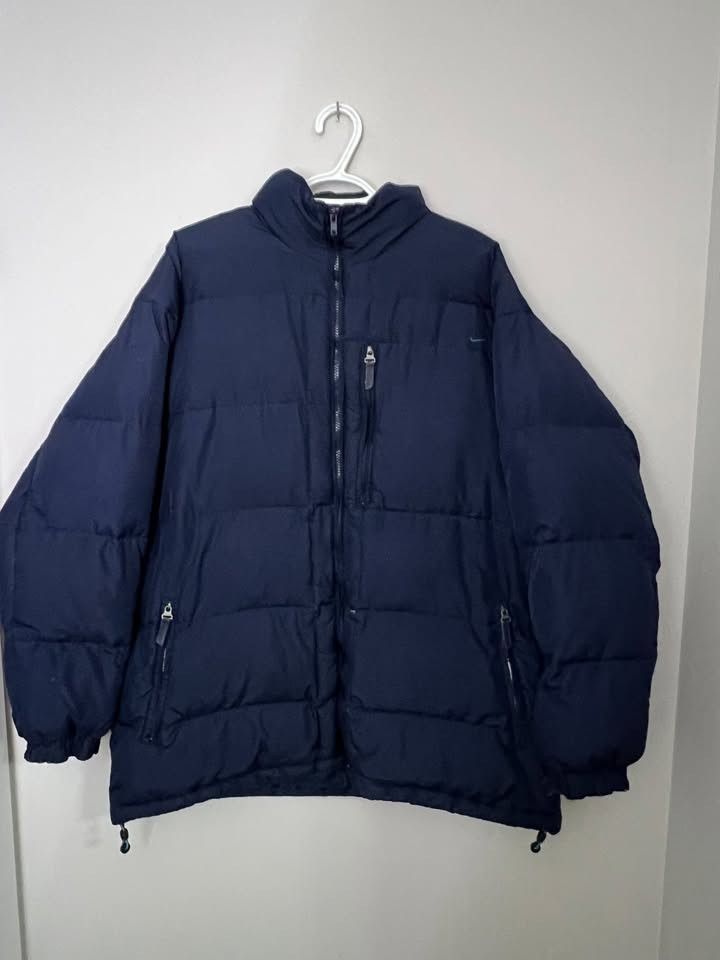 Nike Nike Vintage Down Winter Jacket Puffer Blue Mini Swoosh Size US XL / EU 56 / 4 - 1 Thumbnail
