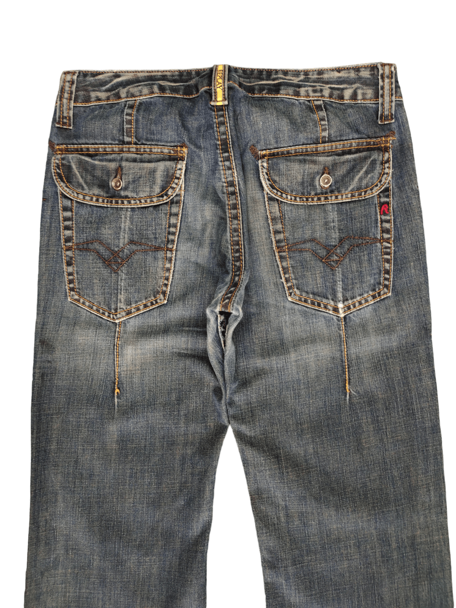 Replay Vintage Y2k Replay Spiral Cut Fatigue Denim Pants Size US 30 / EU 46 - 9 Thumbnail