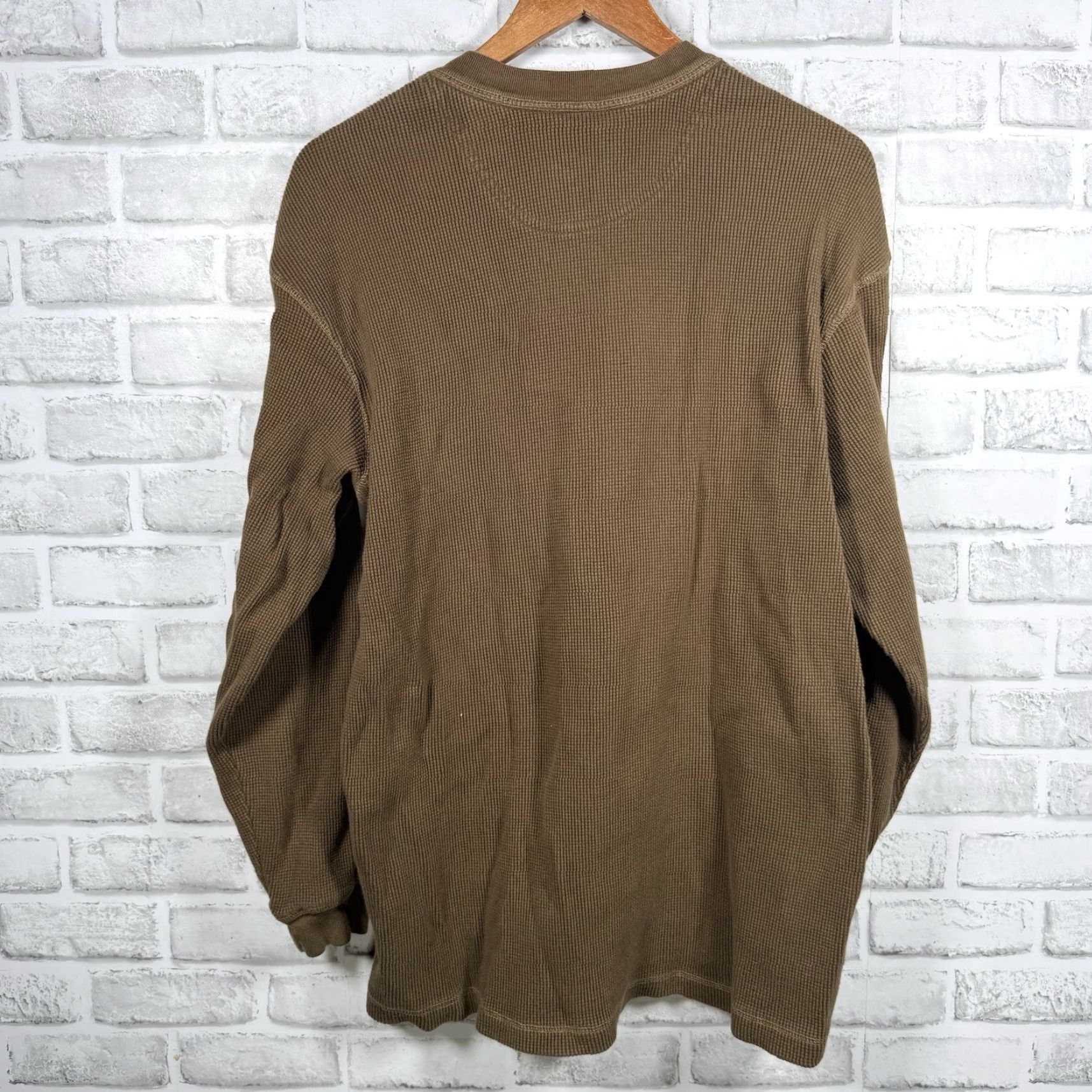 Vintage Cabelas Brown Long Sleeve Henley Style Grid Shirt Mens Size M Size US M / EU 48-50 / 2 - 5 Thumbnail