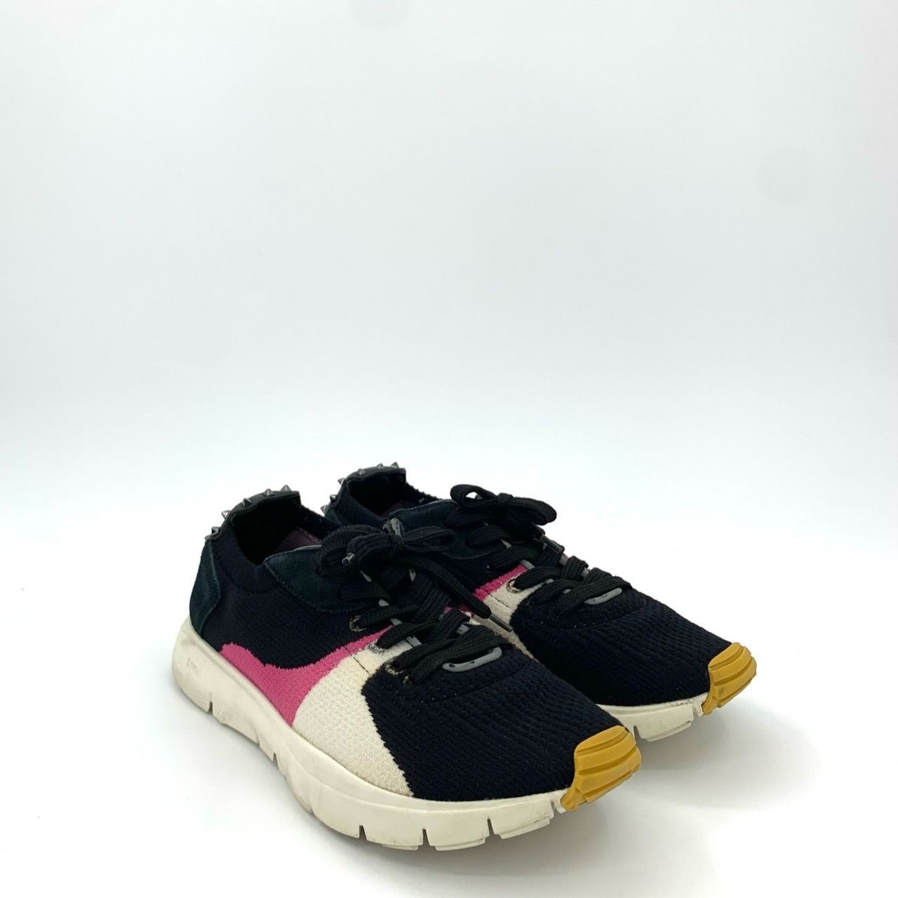 Valentino [Valentino] Mesh Panel Lace-Up Color-Block Casual Sneakers 4 Size US 8.5 / EU 41-42 - 9 Thumbnail