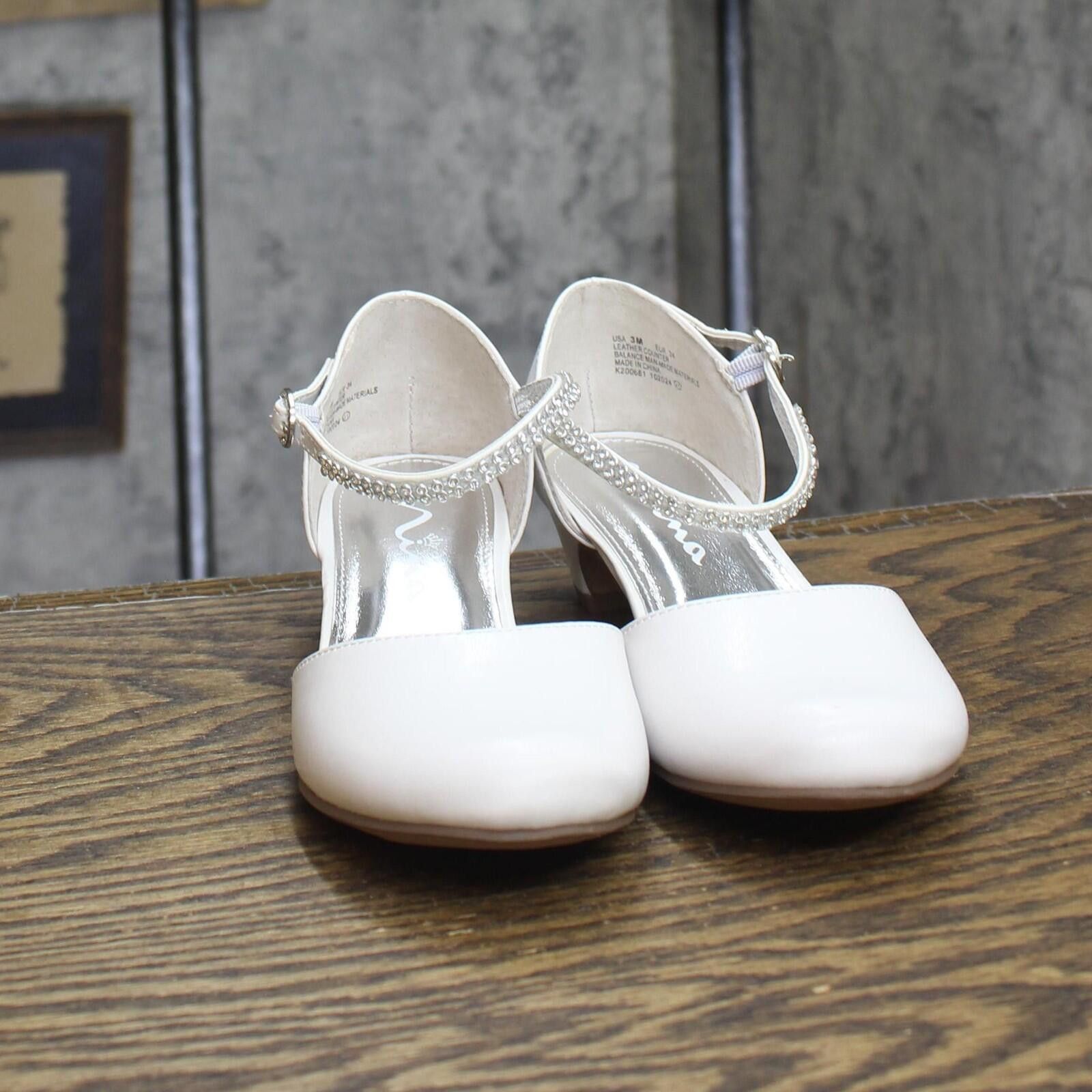 If Six Was Nine Nina Girls Cera Low Embellished Pump Heels Cera White 3 Size US 5 / EU 37 - 3 Thumbnail