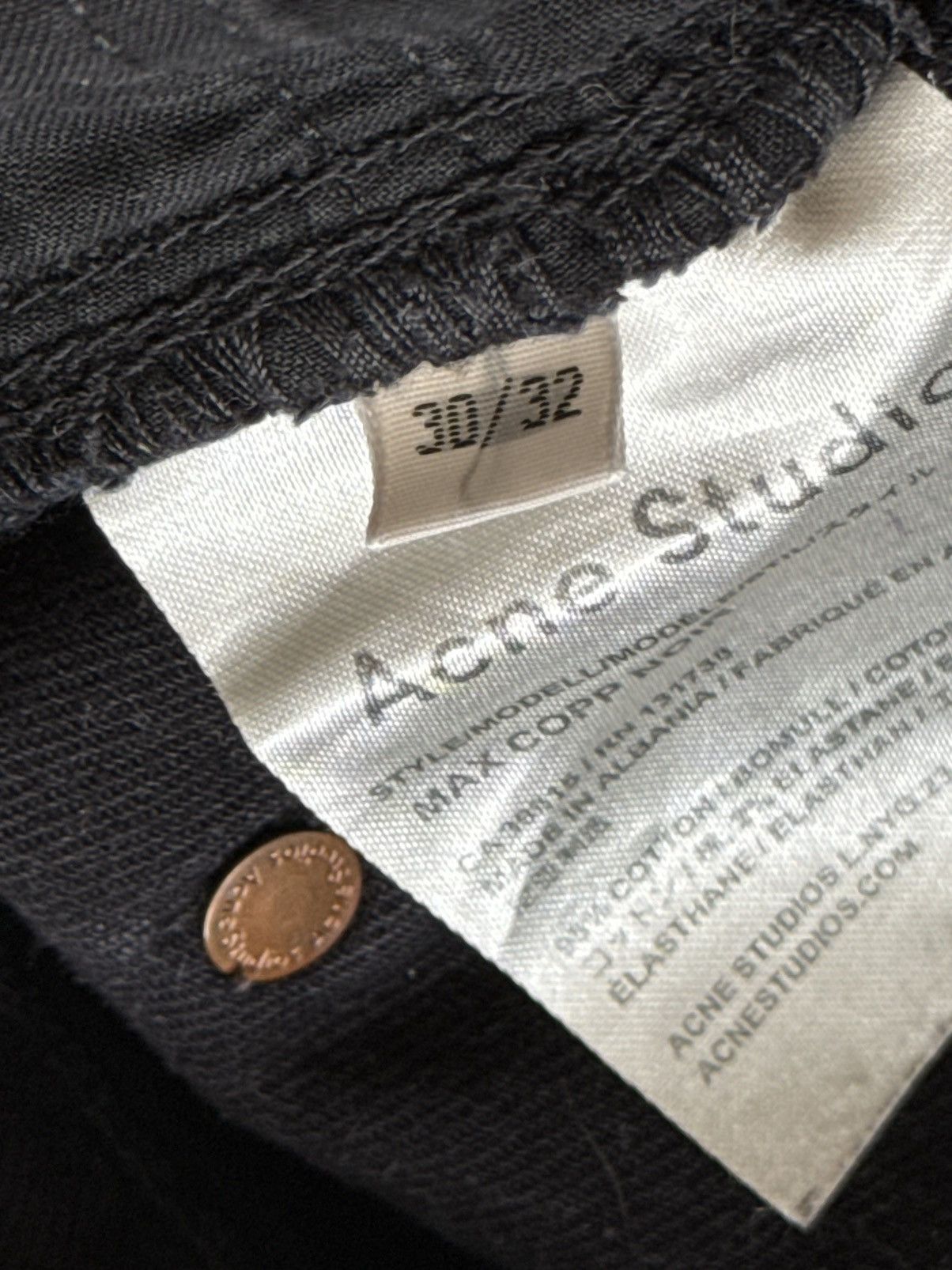 Acne Studios Acne Studios max copp noir skinny denim jeans Size US 30 / EU 46 - 4 Thumbnail