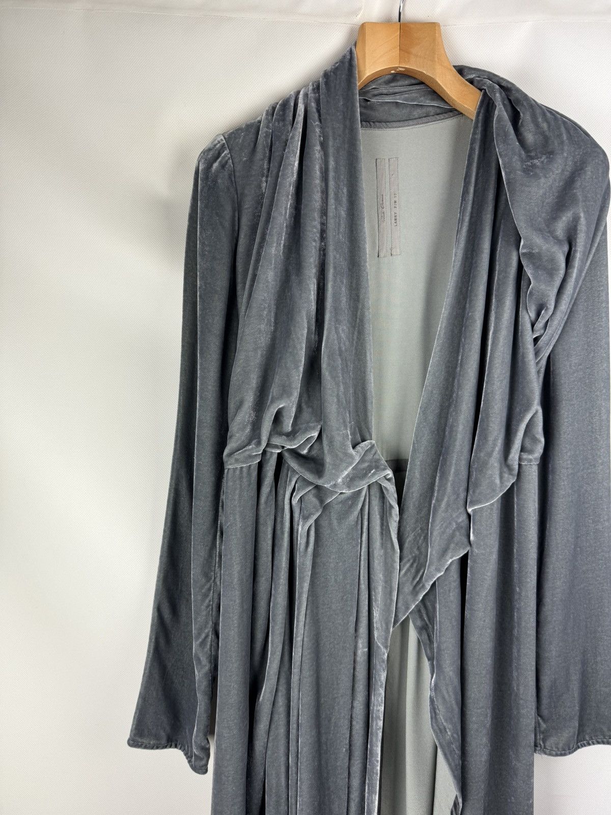 Rick Owens Rick Owens Avant-Garde Velvet Wrap Midi Cardigan Dress Size S / US 4 / IT 40 - 4 Thumbnail