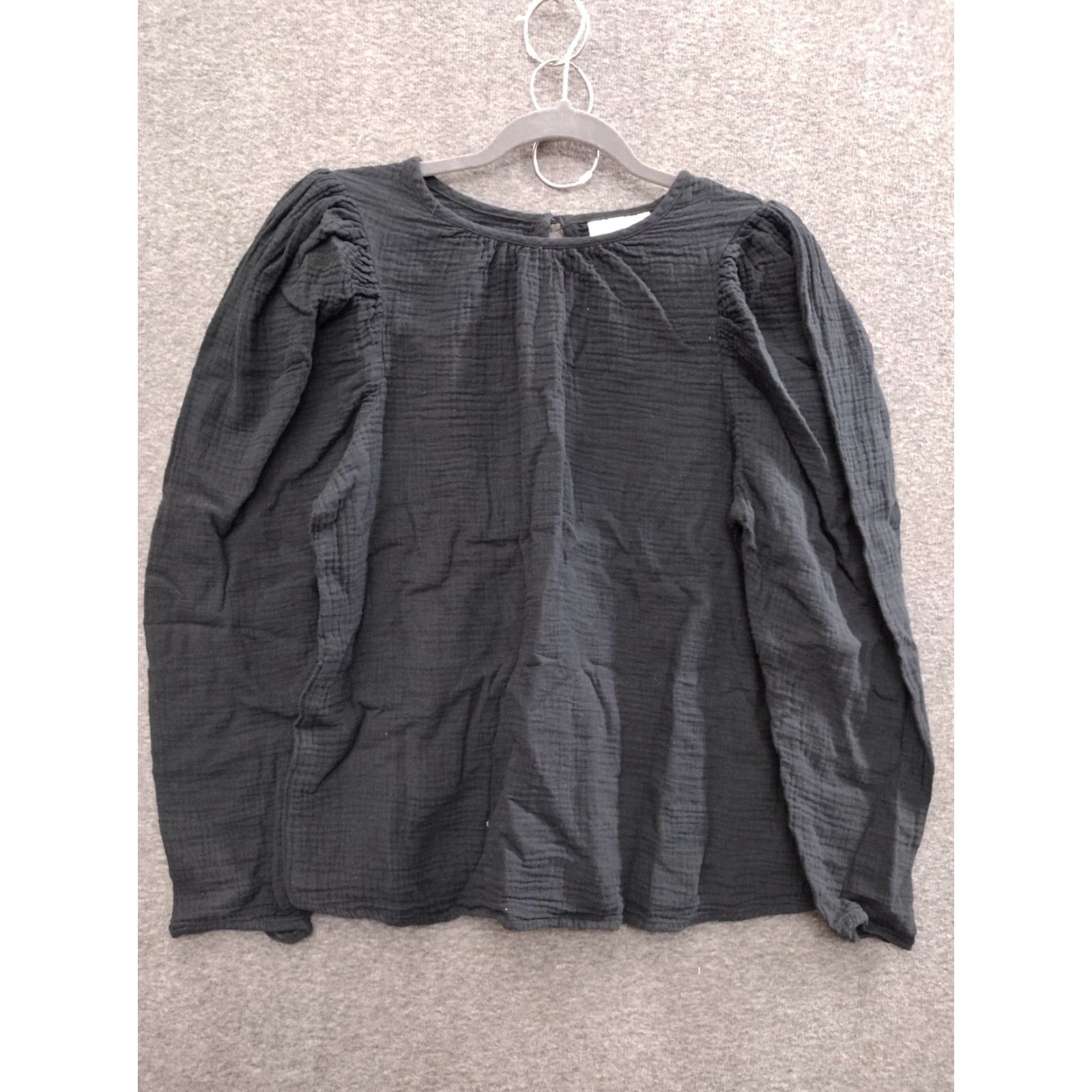 Vintage Universal Thread Black Crepe Puff Sleeve Blouse Size S Size S / US 4 / IT 40 - 2 Thumbnail