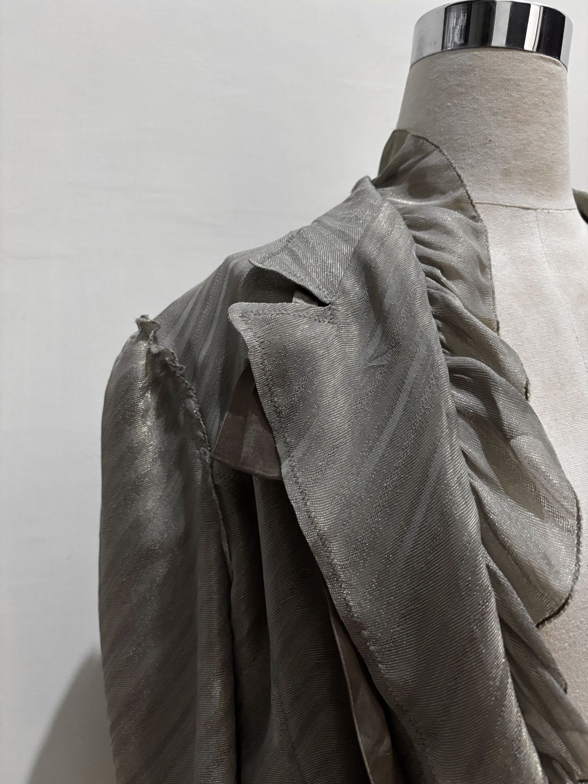 Comme des Garcons Y&Kei Aw2004 Metallic Silk Blazer Size M / US 6-8 / IT 42-44 - 7 Thumbnail