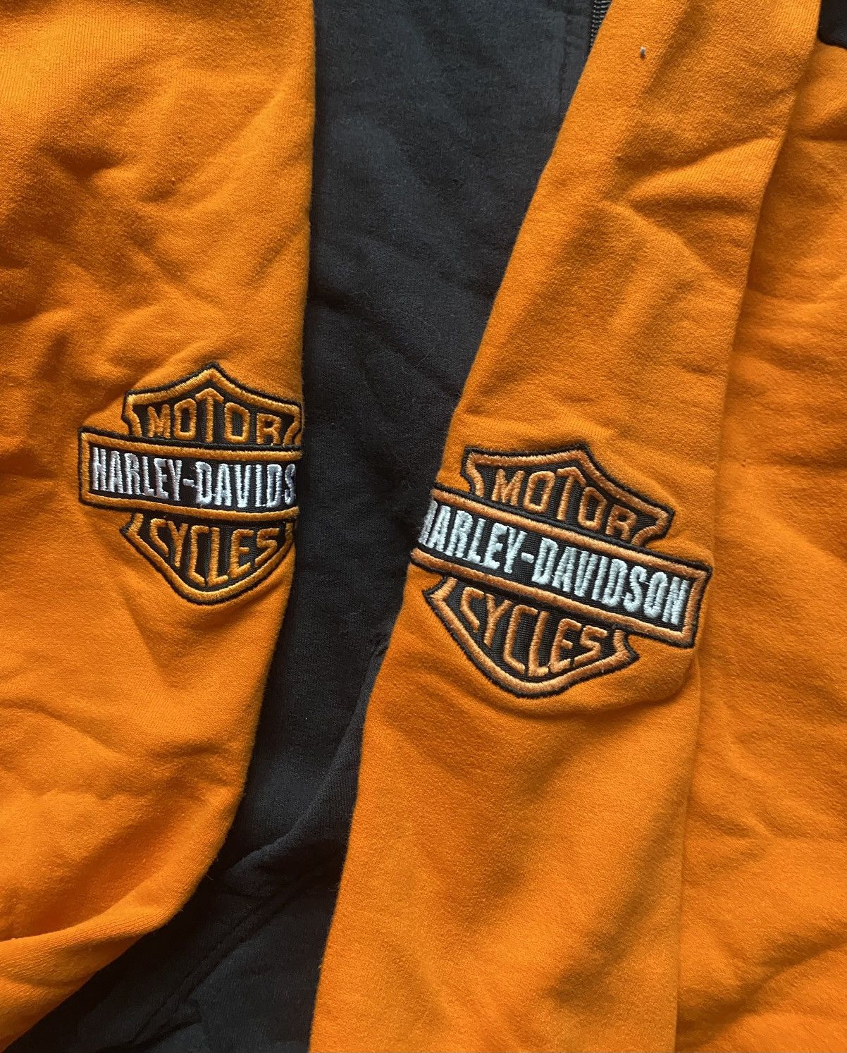 Harley Davidson × Vintage Crazy Vintage Y2K Harley Davidson Big Sleeve Zip Up Hoodie Size US XL / EU 56 / 4 - 3 Thumbnail