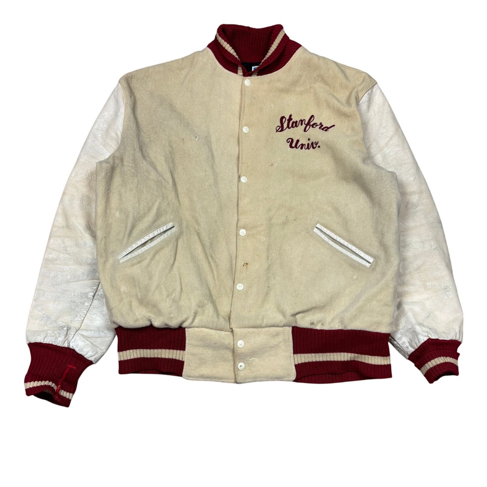 Vintage VTG 80s 90s Trophy Jackets Stanford Wool Varsity Jacket 56 Size US XL / EU 56 / 4 - 1 Thumbnail