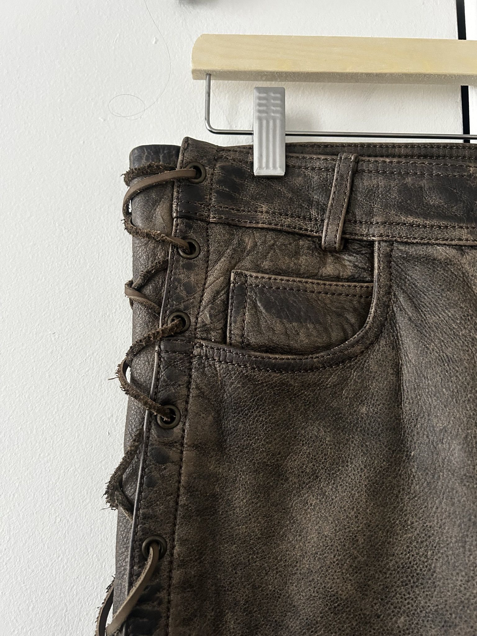 Faith Connexion Faith Connexion Leather laced pants Size US 34 / EU 50 - 3 Thumbnail