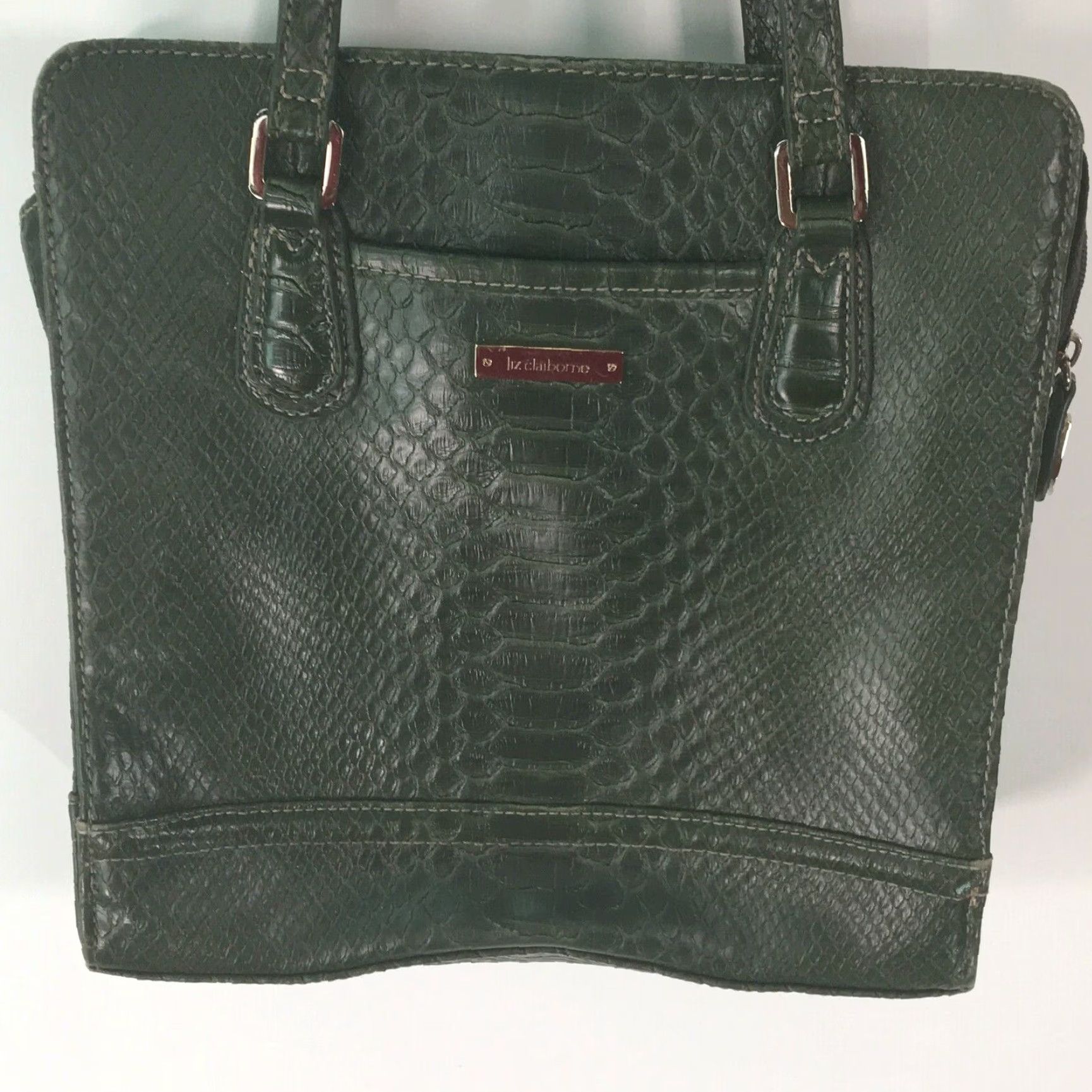 Liz Claiborne VINTAGE Liz Claiborne Women’s Shoulder Bag Organizer Casual Crossbody Purse Black 9.5x10 Size ONE SIZE - 2 Thumbnail