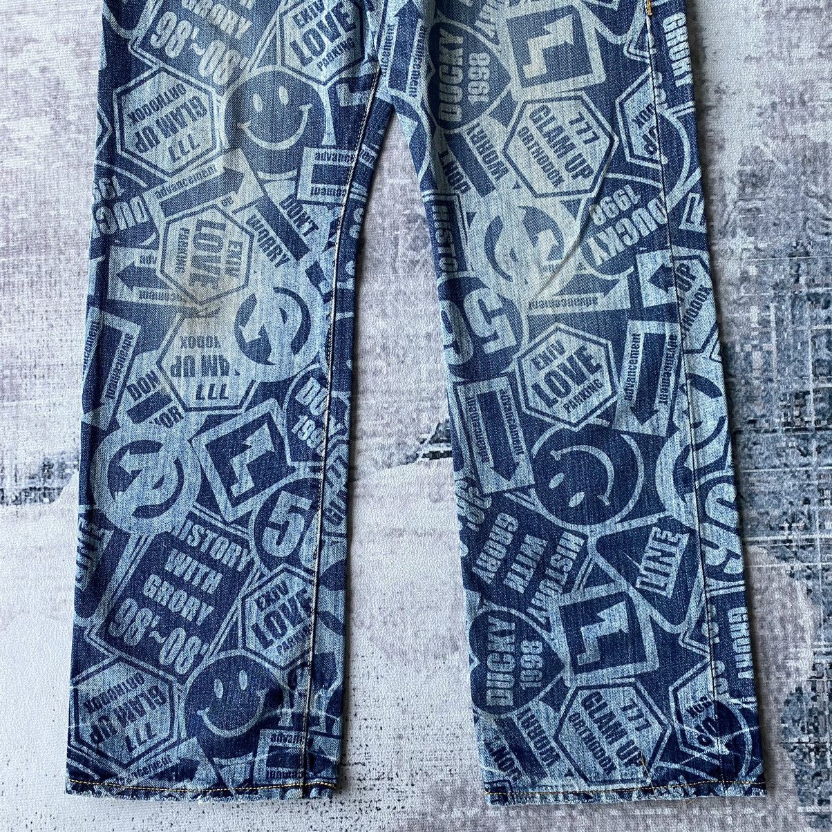 If Six Was Nine × Japanese Brand × Le Grande Bleu (L.G.B.) Co&Lu Coandlu Japanese Full print Denim Jeans Size US 30 / EU 46 - 6 Thumbnail