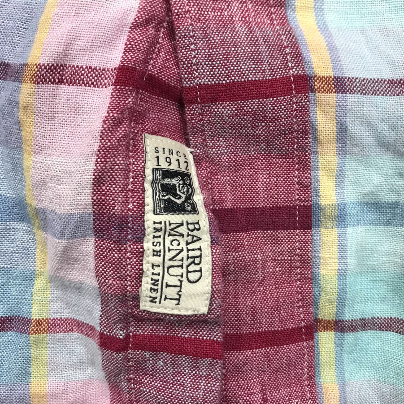 J.Crew J.CREW Shirt Mens Large Slim Colorful Plaid Irish Linen Button-Up Casual Size US L / EU 52-54 / 3 - 4 Thumbnail