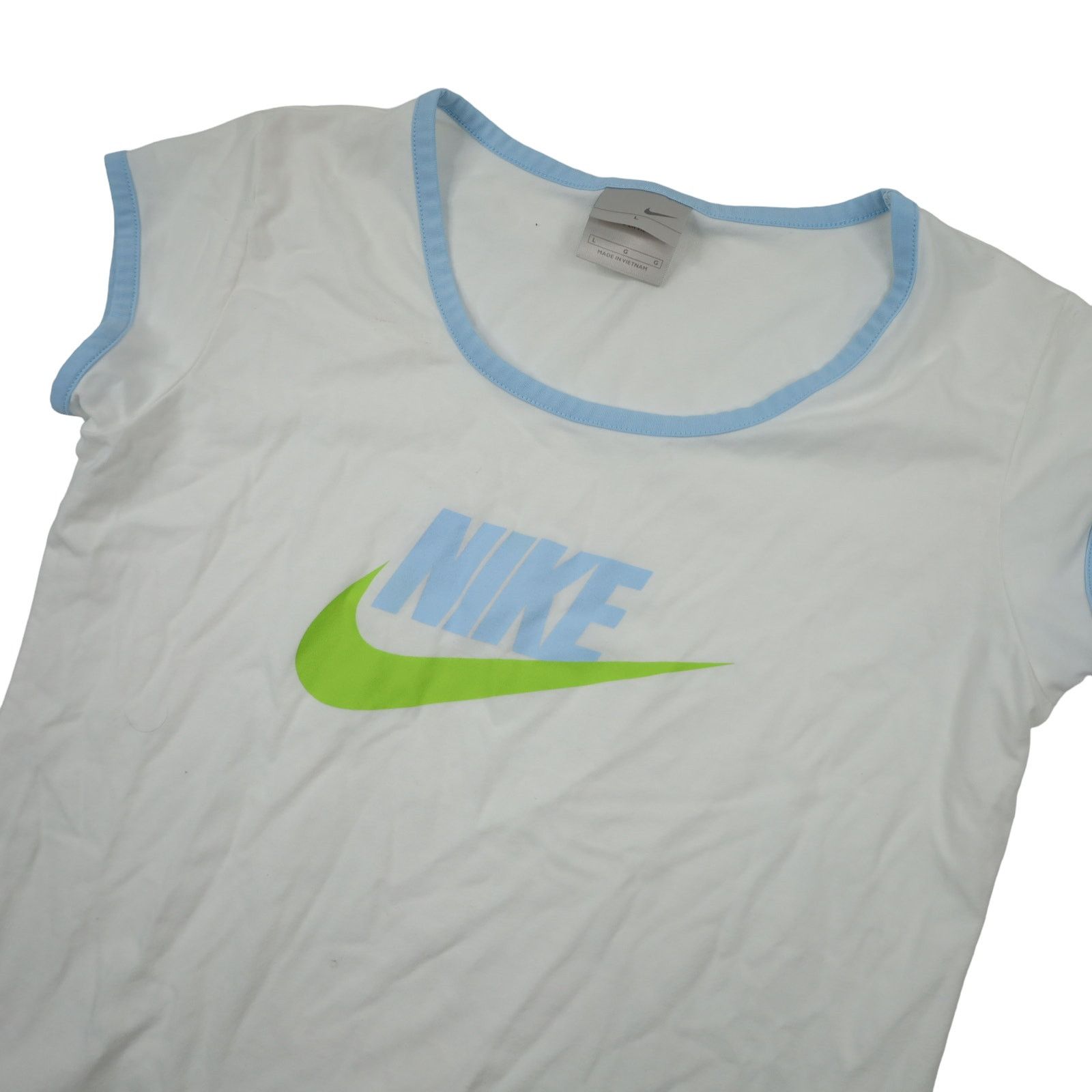 Nike × Vintage Vintage Y2k Nike Ringer Spellout Graphic T Shirt Size L / US 10 / IT 46 - 2 Thumbnail