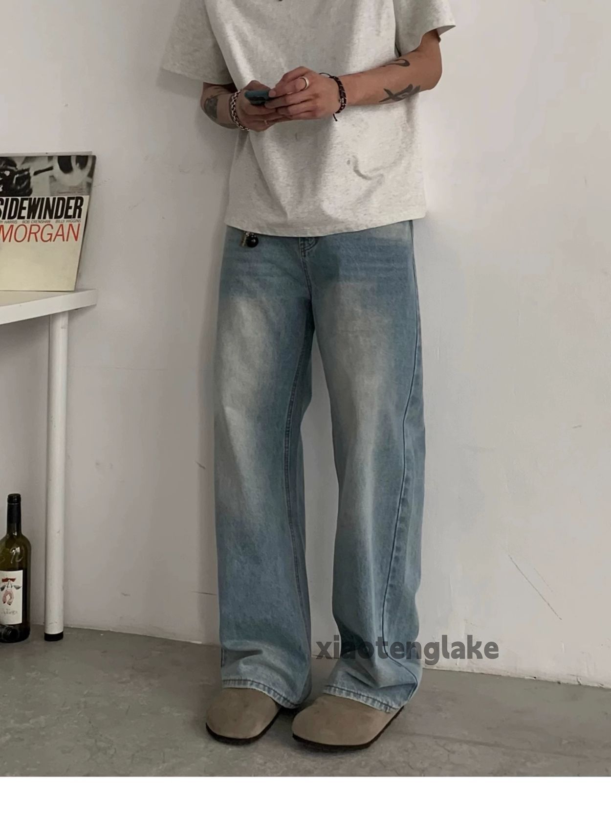 Jean × Vintage washed faded cleanfit yuppie loose baggy jeans Size US 30 / EU 46 - 1 Thumbnail