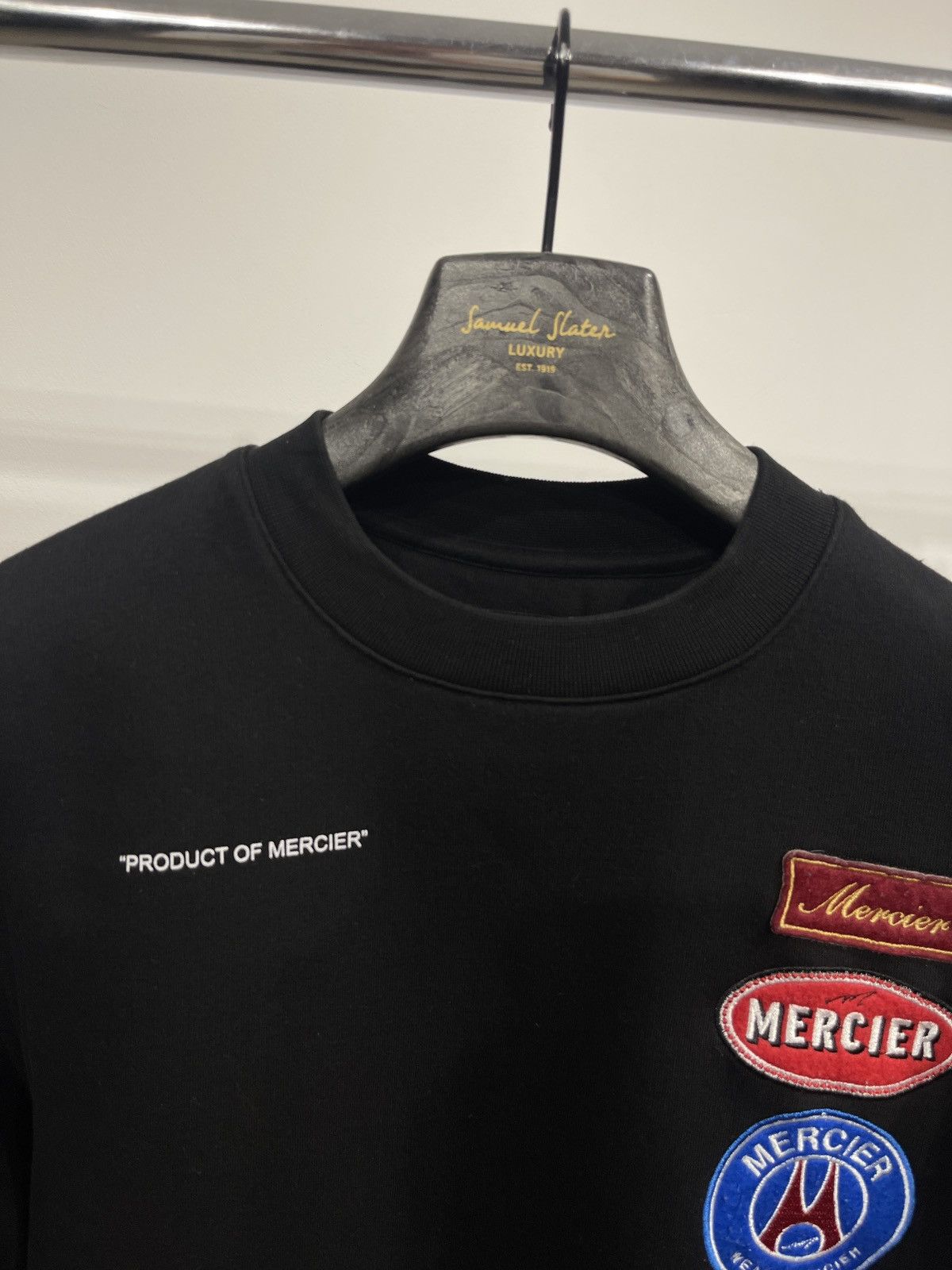 Vintage Vintage Mercier black sweater sweatshirt with logo Size US M / EU 48-50 / 2 - 2 Thumbnail