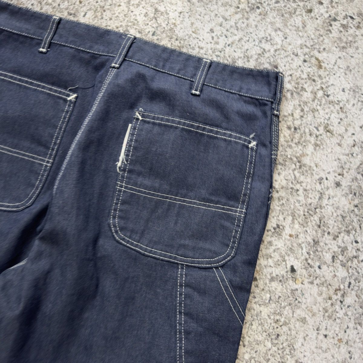 Vintage Vintage 80s Sears Denim Dungaree Carpenter Work Pants Jeans Size US 35 - 5 Thumbnail
