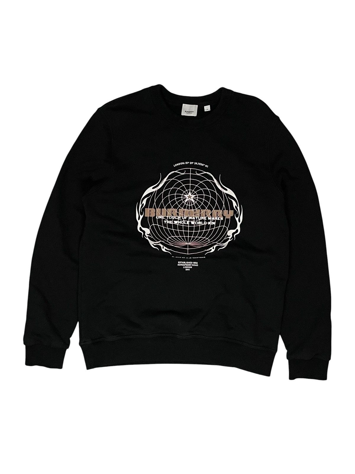 Burberry BURBERRY LONDON GLOBE GRAPHIC SWEATSHIRT Size US M / EU 48-50 / 2 - 1 Thumbnail