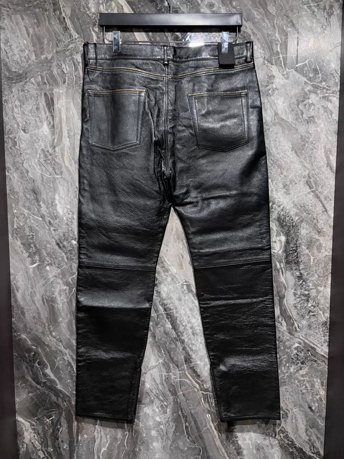 Saint Laurent Paris Saint Laurent 19ss Gold Lambskin 9-Pants 48 (New) Size US 32 / EU 48 - 6 Thumbnail
