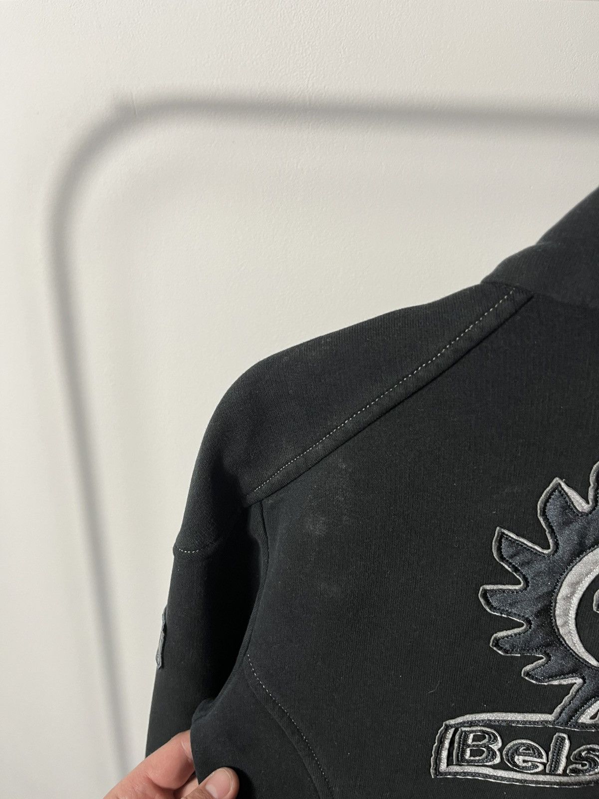 Belstaff × Vintage Belstaff Black Moto Biker Jacket Cotton Logo Back Patch 44 Size S / US 4 / IT 40 - 10 Thumbnail