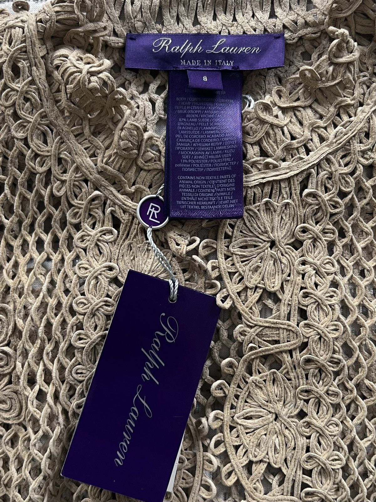 Ralph Lauren Purple Label Ralph Lauren Women’s Purple Label Georgia Lamb Suede Jacket Size M / US 6-8 / IT 42-44 - 9 Thumbnail