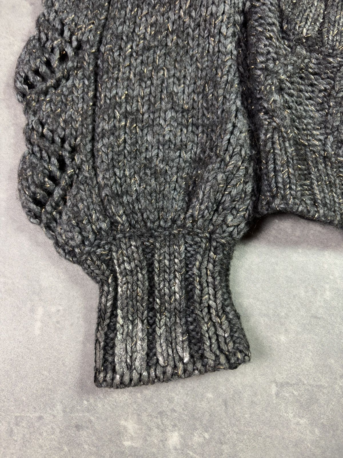 Just Cavalli 00s Just Cavalli Wool Heavy Metallic Fades Cardigan Knit 42 Size M / US 6-8 / IT 42-44 - 7 Thumbnail