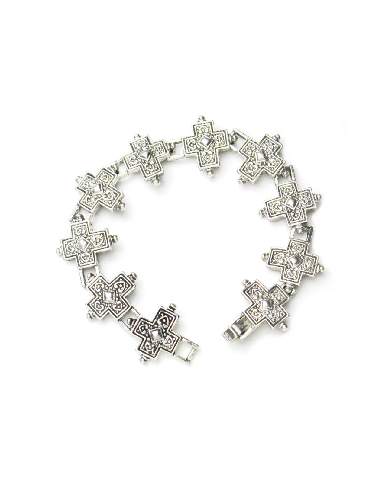 Japanese Brand 2000S JAPANESE MADE RELIC METAL CROSS BRACELET Size ONE SIZE - 1 Thumbnail