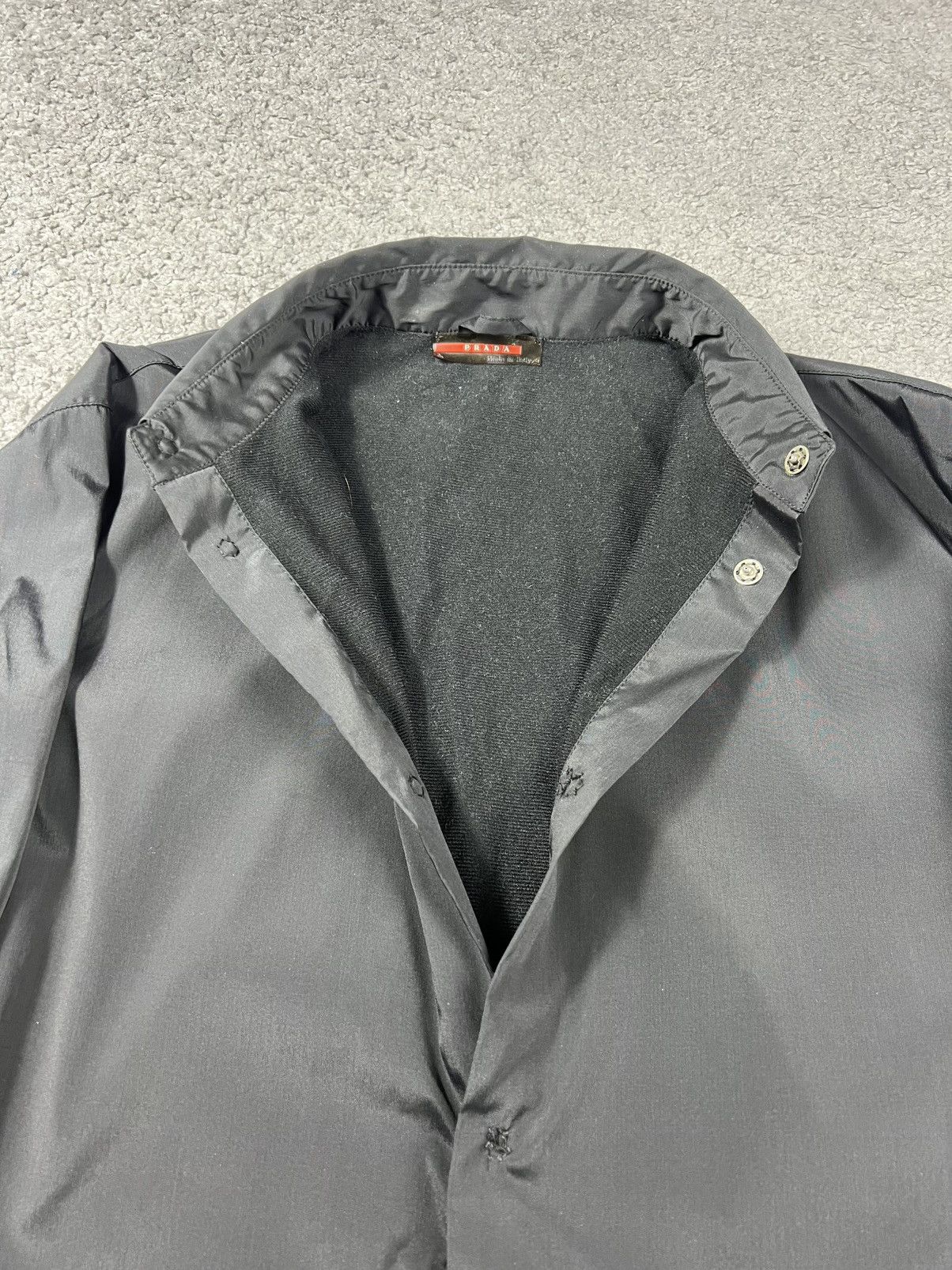 Prada Vintage Prada Red Tab Black Nylon Shirt Size S Size US S / EU 44-46 / 1 - 5 Thumbnail
