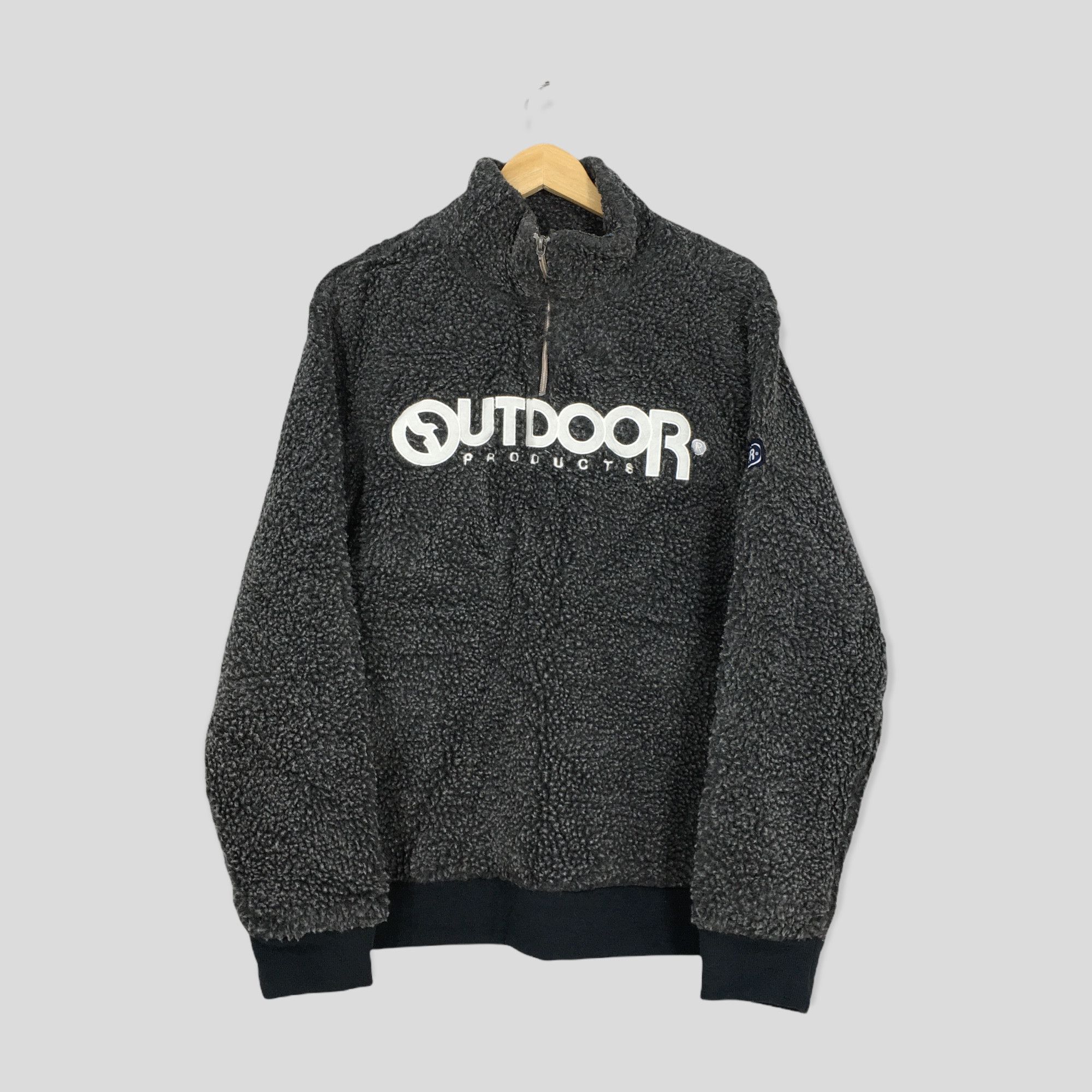 image of Polartec x Vintage 90's Outdoor Products Bulky Fleece Jacket Large in Grey, Men's
