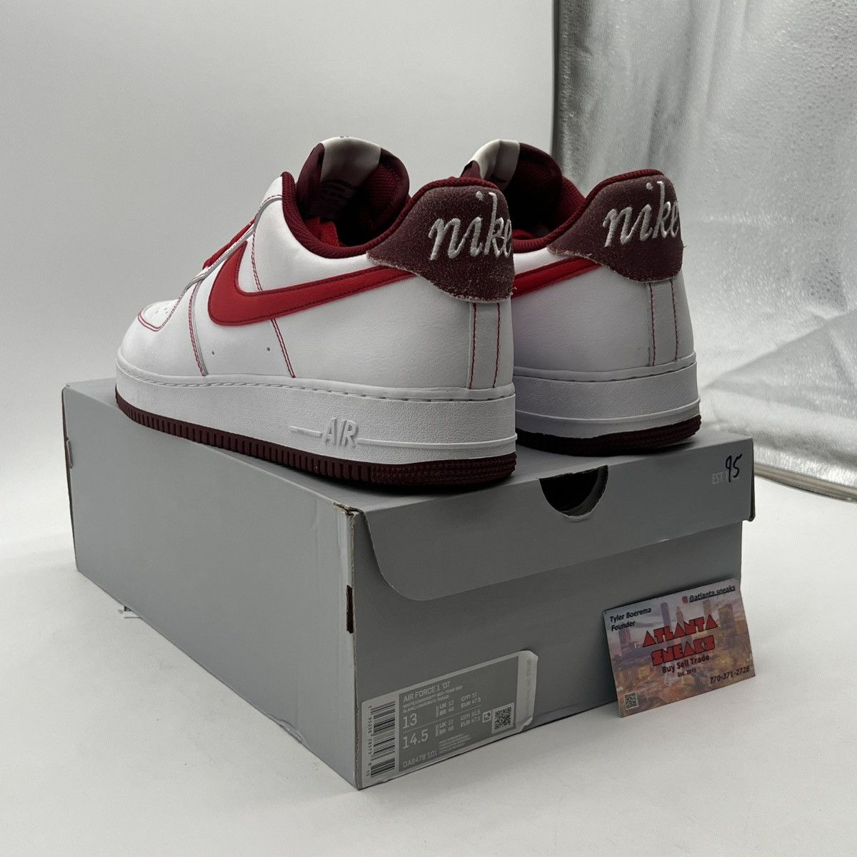 Air Force 1 white university red