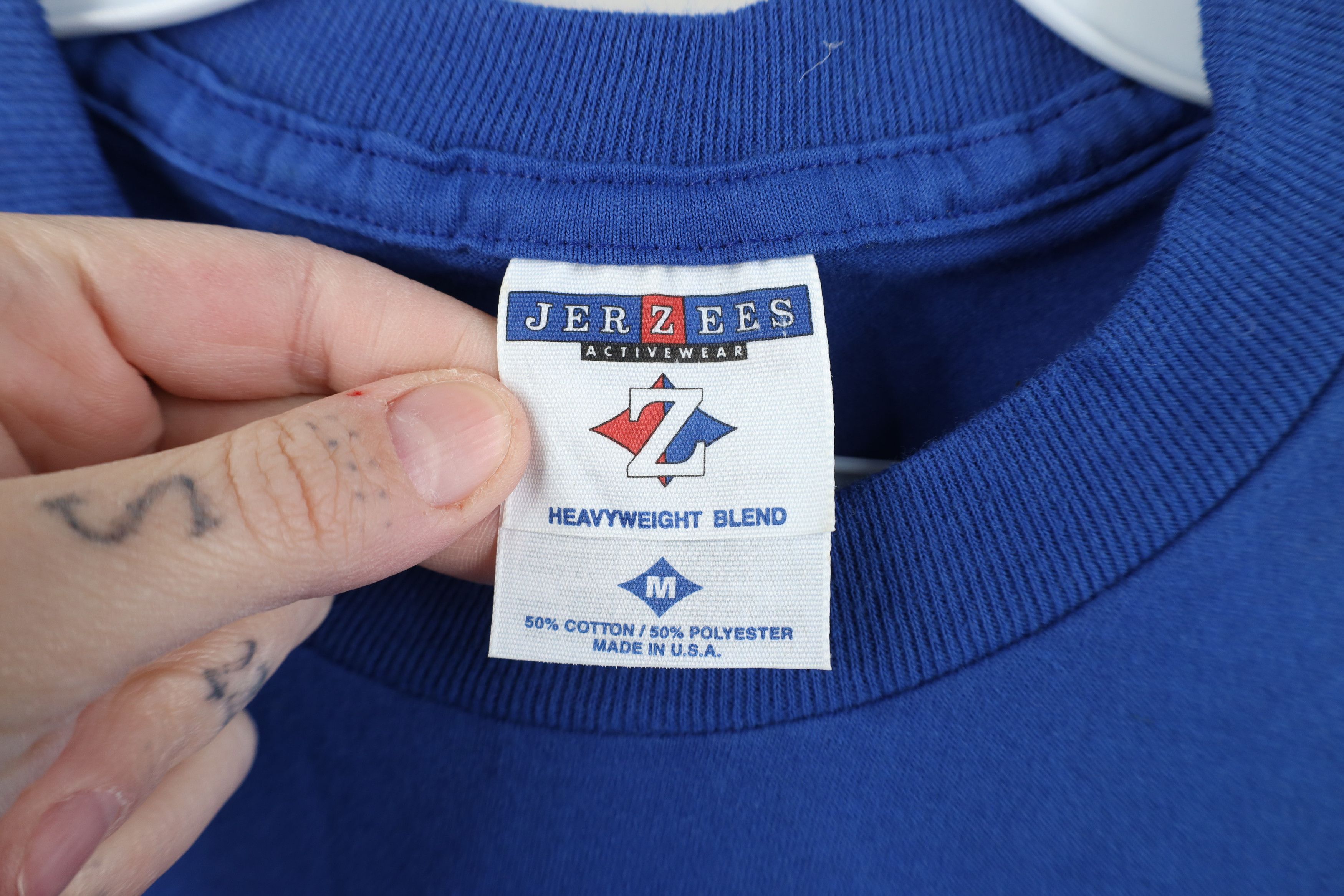 Vintage Vintage 90s Streetwear Heavyweight T-Shirt Royal Blue USA Size US M / EU 48-50 / 2 - 4 Thumbnail