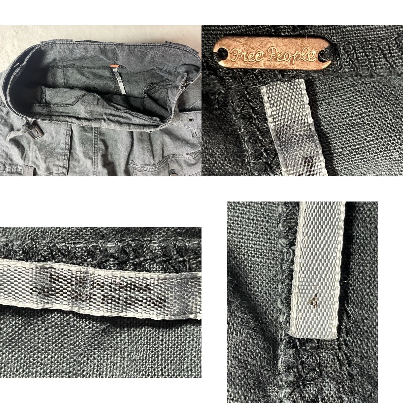 Free People Free People Skirt Gray Women Size 4 Cargo Mini Short US** Size 27" / US 4 / IT 40 - 8 Thumbnail