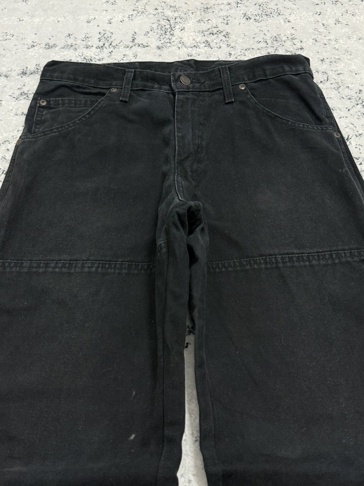 Dickies Y2K Dickies Faded Black Double Knee Distressed Workwear Size US 30 / EU 46 - 3 Thumbnail