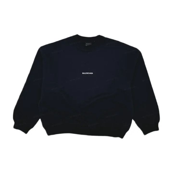 Balenciaga Balenciaga Black Embroidered Long Sleeve Sweatshirt Size US M / EU 48-50 / 2 - 1 Thumbnail