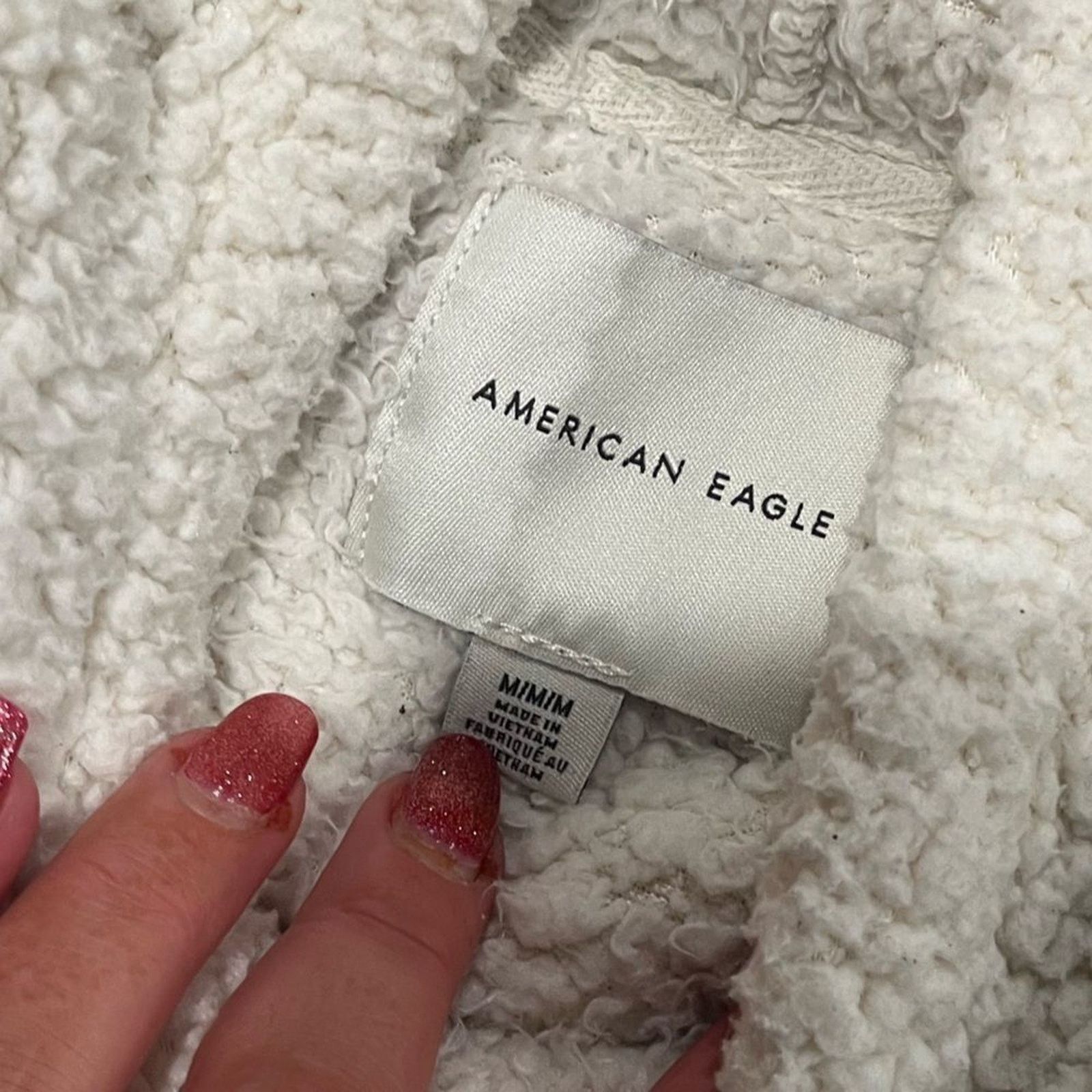 American Eagle Outfitters American Eagle Teddy Sherpa Fleece Hoodie Sweatshirt M Size M / US 6-8 / IT 42-44 - 5 Thumbnail