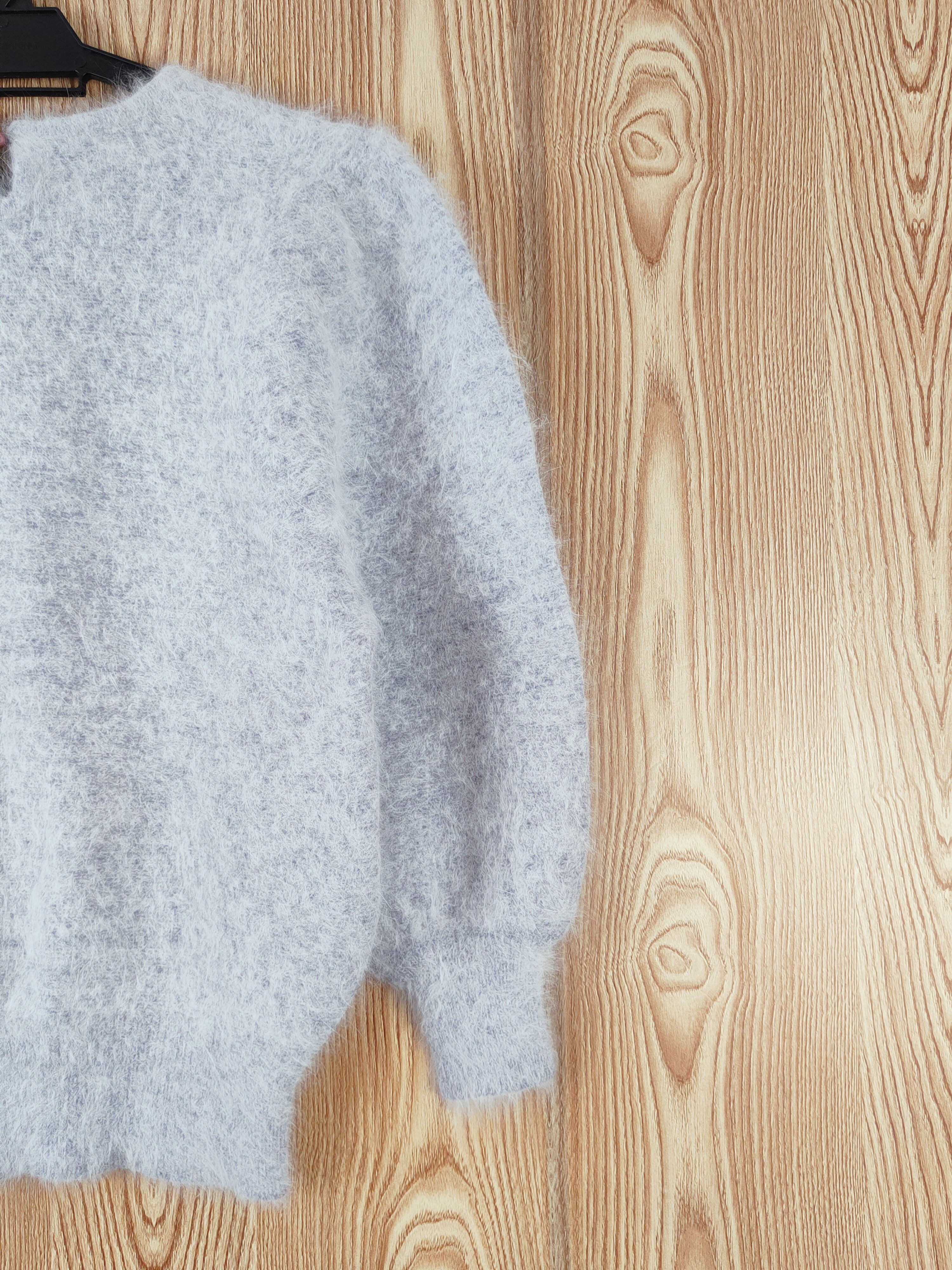 Homespun Knitwear × Japanese Brand × Vintage Japan vintage Gray Shag Shaggy Fur Mohair Knitwear #W757 Size XS / US 0-2 / IT 36-38 - 9 Thumbnail